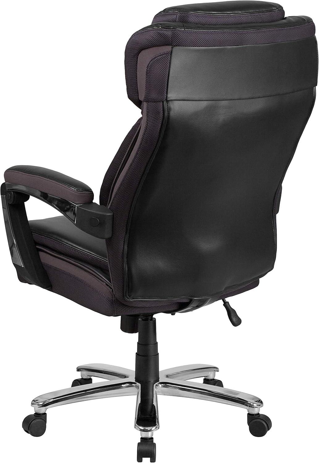 imageFlash Furniture Hercules Series HighBack Swivel LeatherSoft Office Chair Ergonomic Executive Chair with Headrest and Adjustable Height BrownBlack