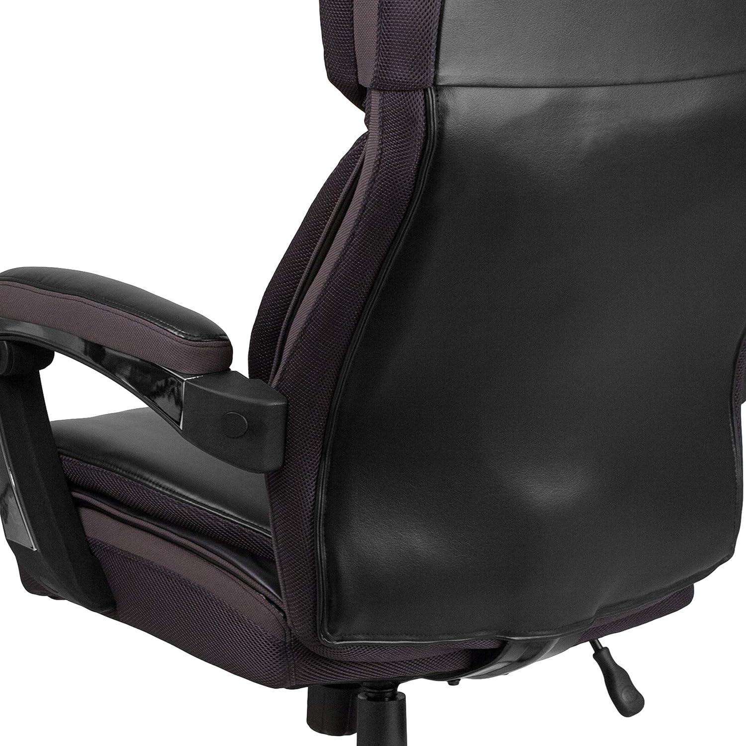 imageFlash Furniture Hercules Series HighBack Swivel LeatherSoft Office Chair Ergonomic Executive Chair with Headrest and Adjustable Height BrownBlack