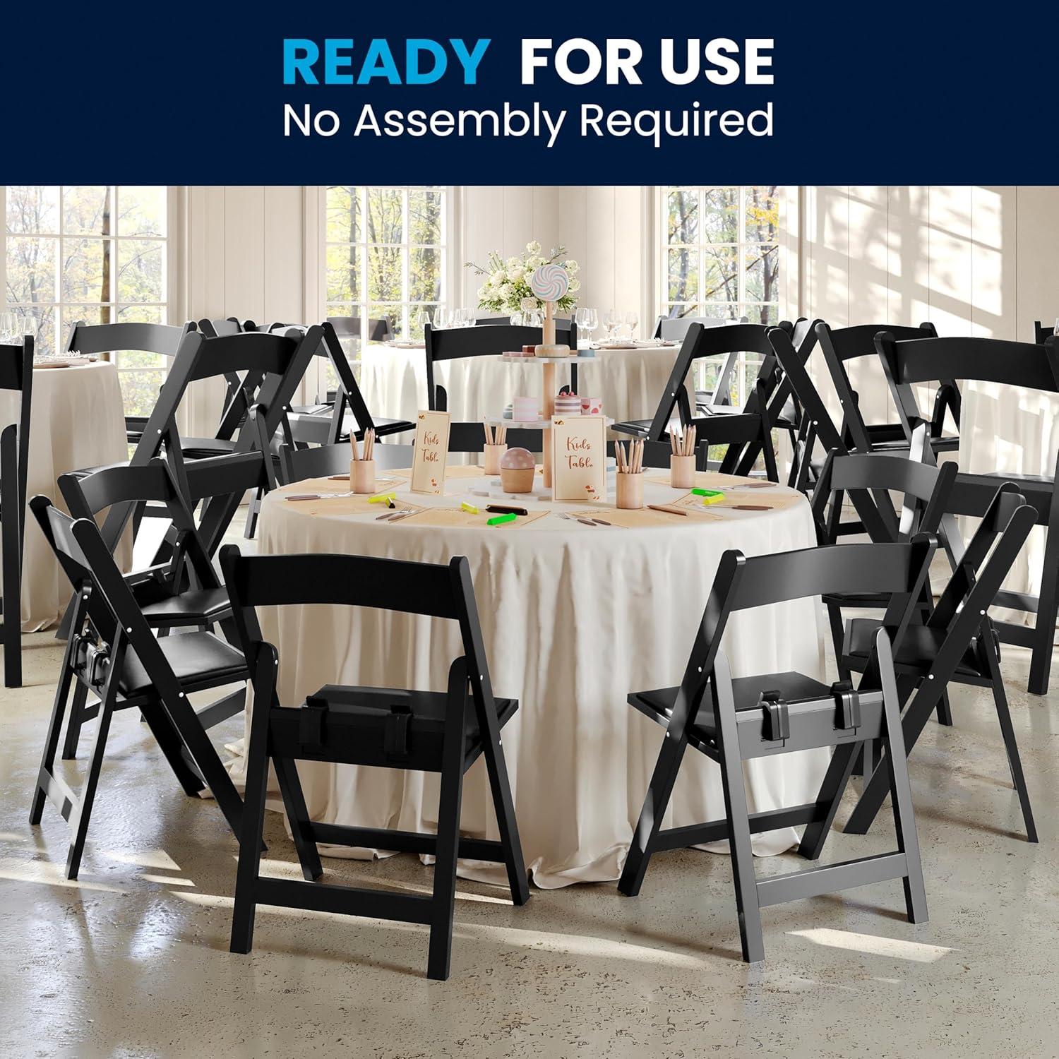 imageFlash Furniture Hercules Series Kids Padded Folding Chairs for Children Childrens Event Seats with 264lb Static Weight Capacity Set of 10 WhiteBlack