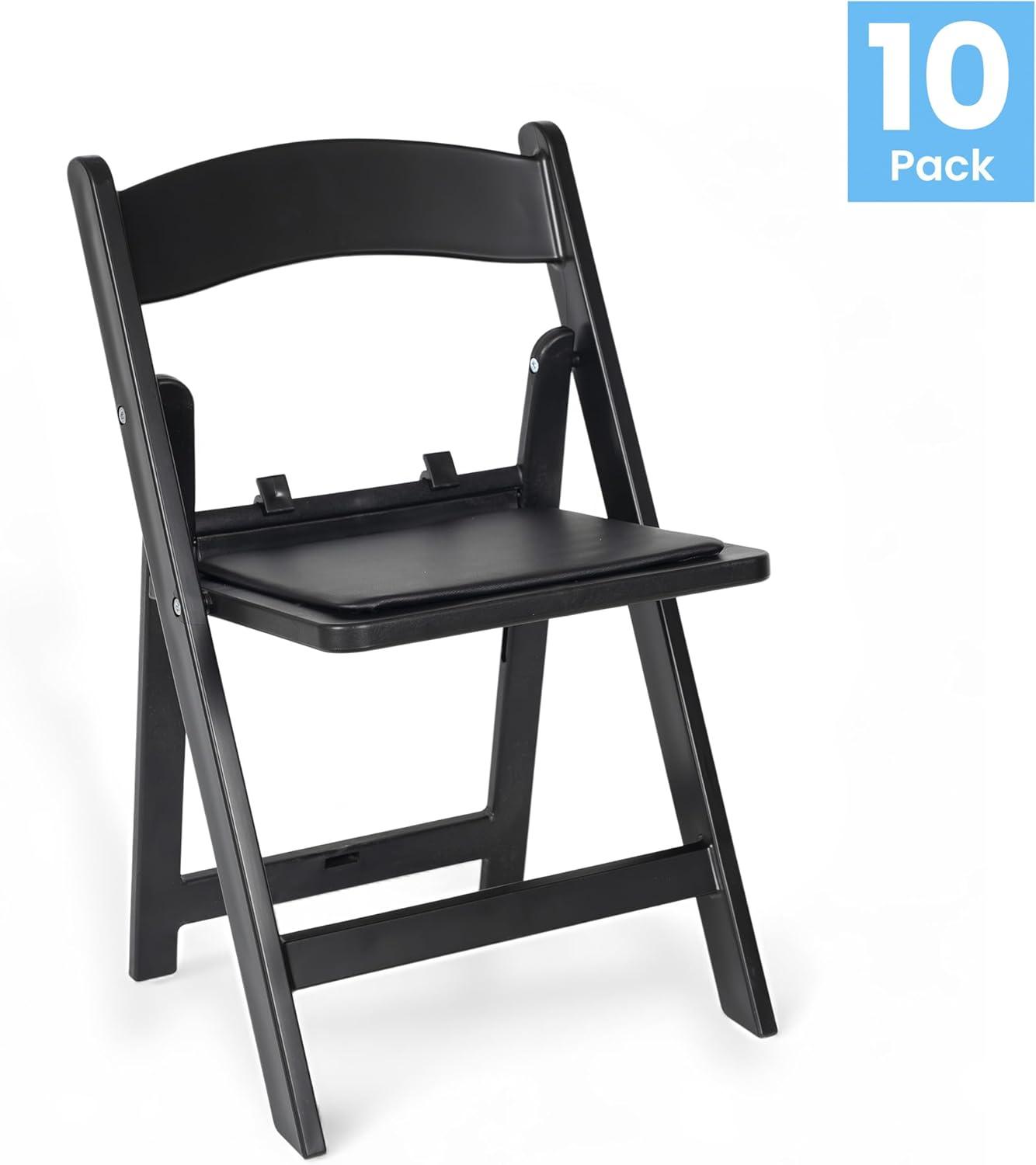 imageFlash Furniture Hercules Series Kids Padded Folding Chairs for Children Childrens Event Seats with 264lb Static Weight Capacity Set of 10 WhiteBlack