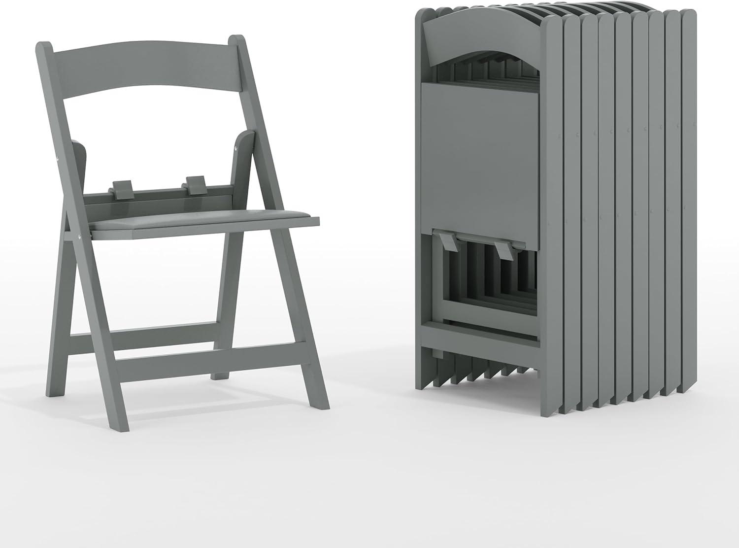 imageFlash Furniture Hercules Series Kids Padded Folding Chairs for Children Childrens Event Seats with 264lb Static Weight Capacity Set of 10 WhiteGrey