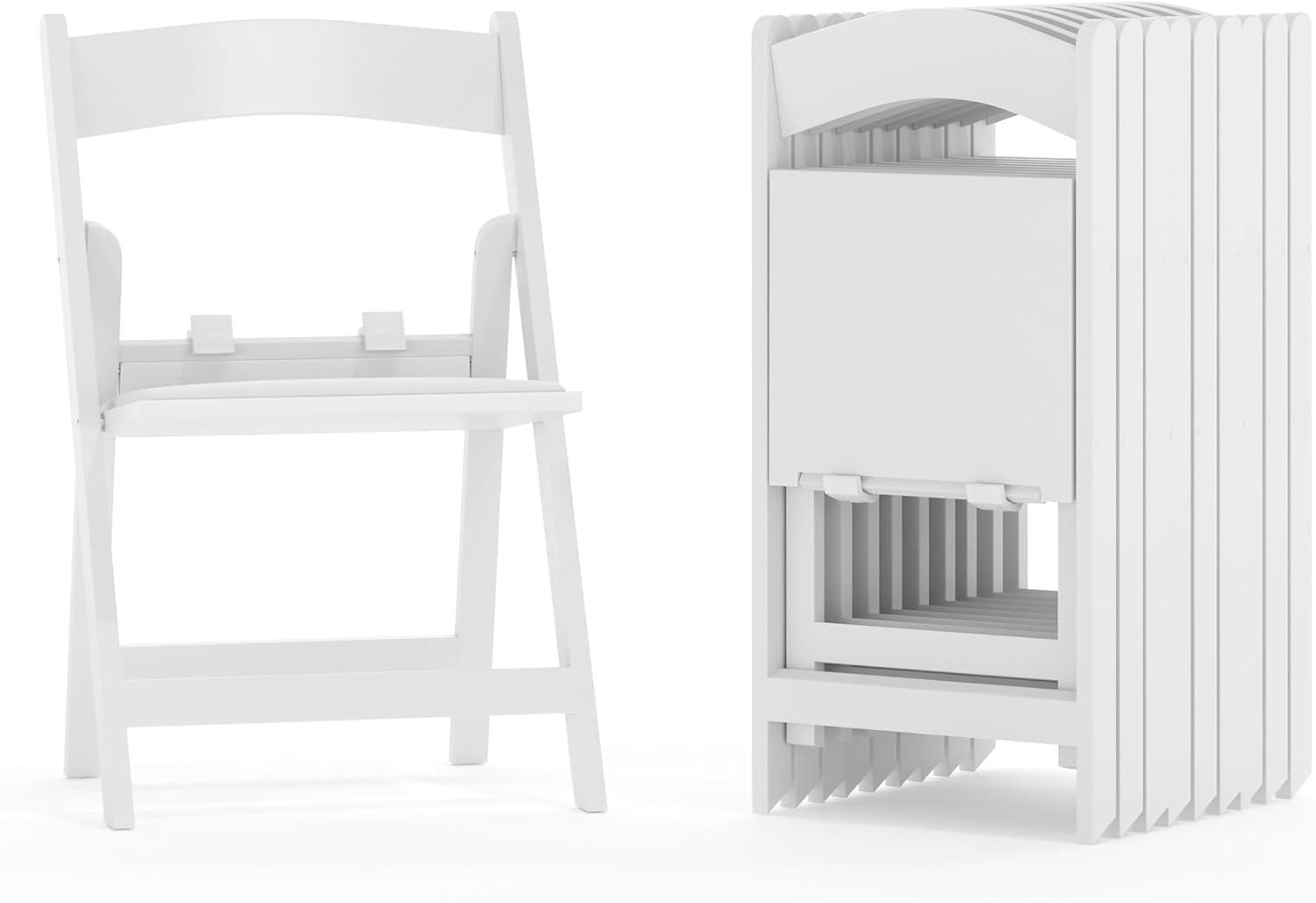 imageFlash Furniture Hercules Series Kids Padded Folding Chairs for Children Childrens Event Seats with 264lb Static Weight Capacity Set of 10 WhiteWhite
