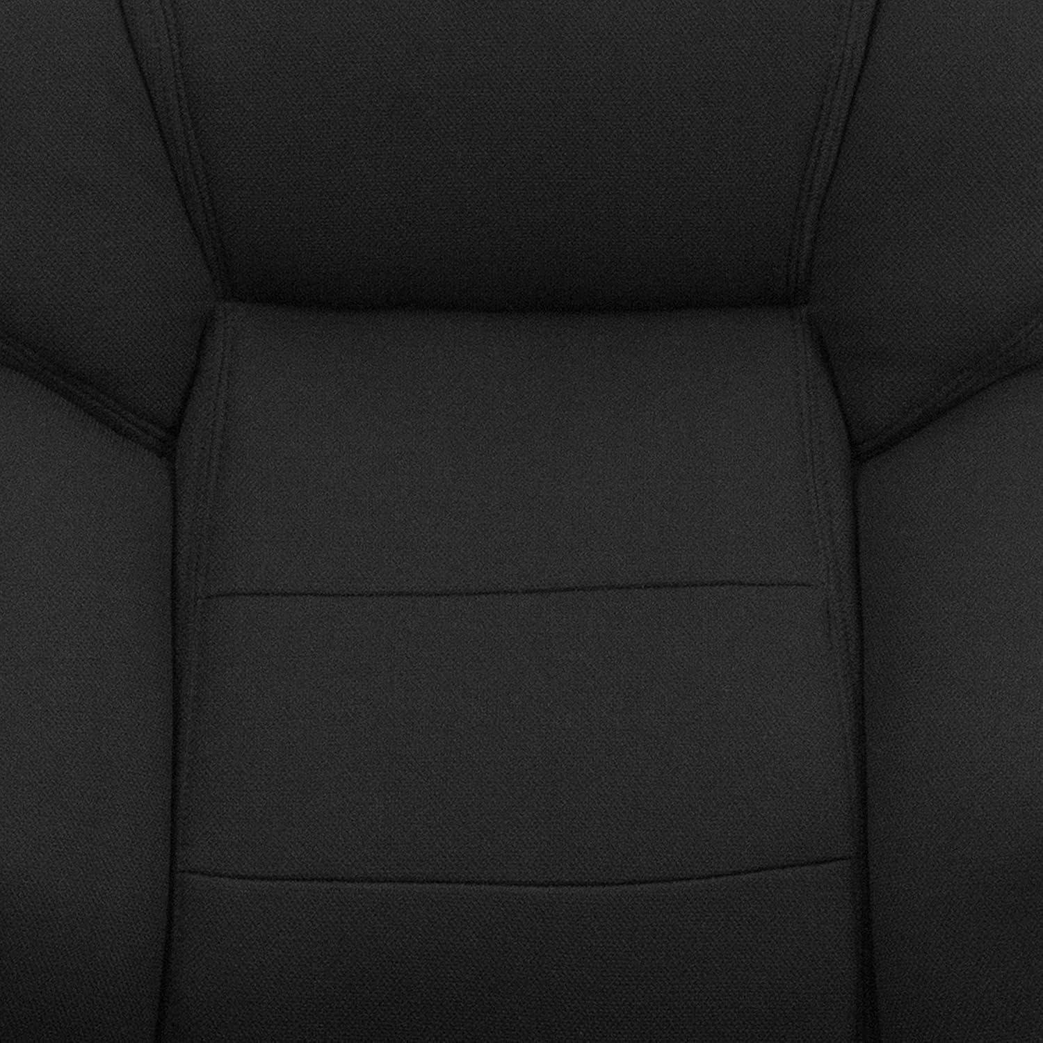 imageFlash Furniture Hercules Series Swivel Office Chair with Loop Arms Ergonomic HighBack Executive Chair with Padded Seat and Arms BlackBlack Fabric