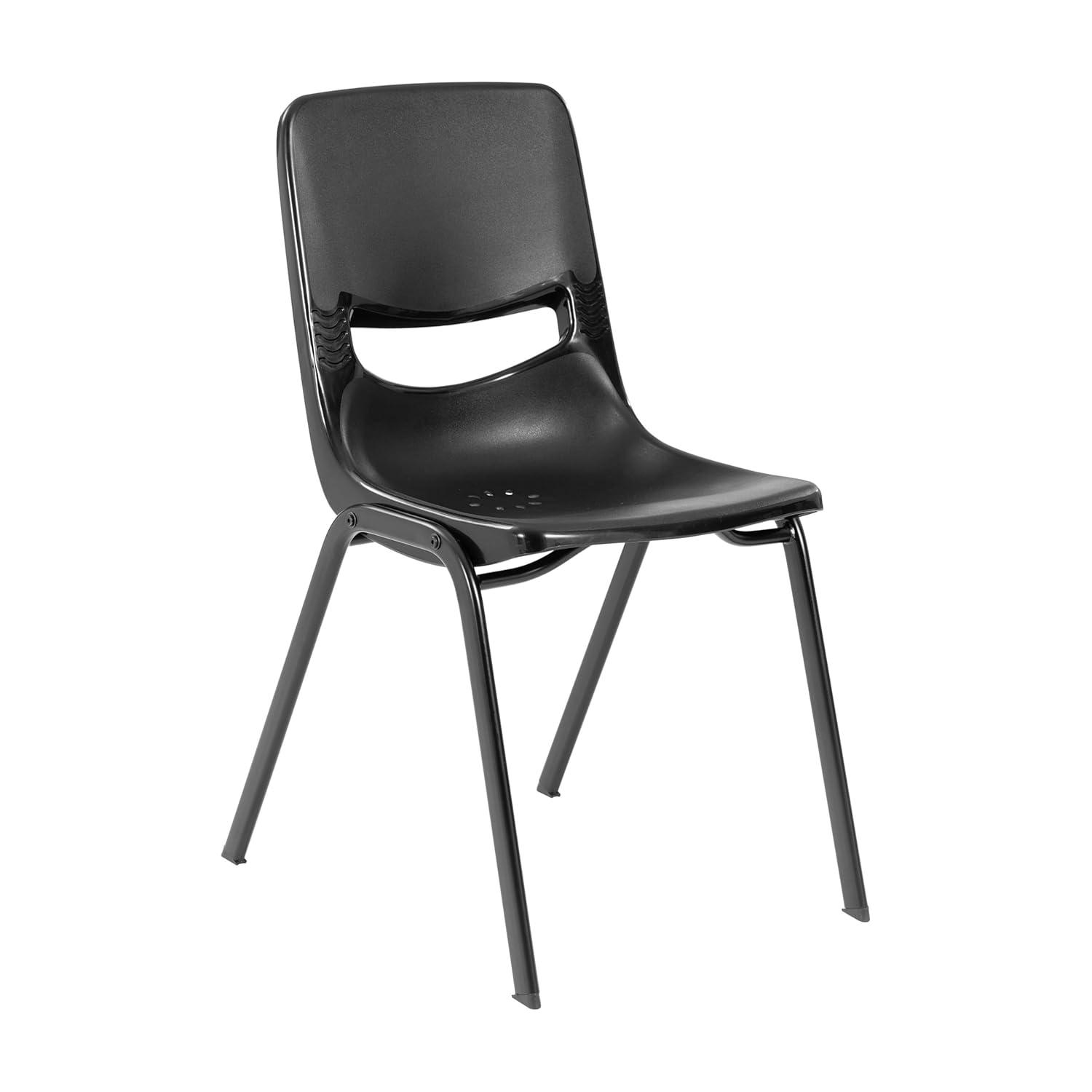 imageFlash Furniture Hercules Student Desk with Open Front Metal Book Box Desktop and Frame and HeavyDuty Flex Comfort Classroom Stack Set of 1 Natural TopBlack ChairMaple TopBlack Chair