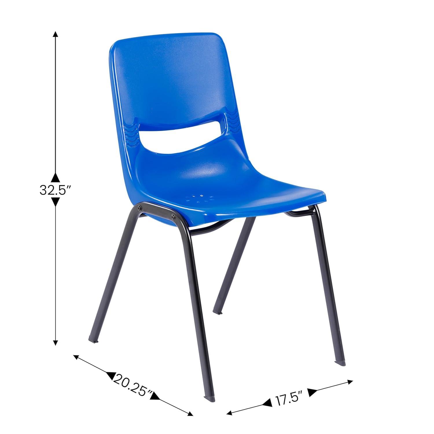 imageFlash Furniture Hercules Student Desk with Open Front Metal Book Box Desktop and Frame and HeavyDuty Flex Comfort Classroom Stack Set of 1 Natural TopBlack ChairNatural TopNavy Chair