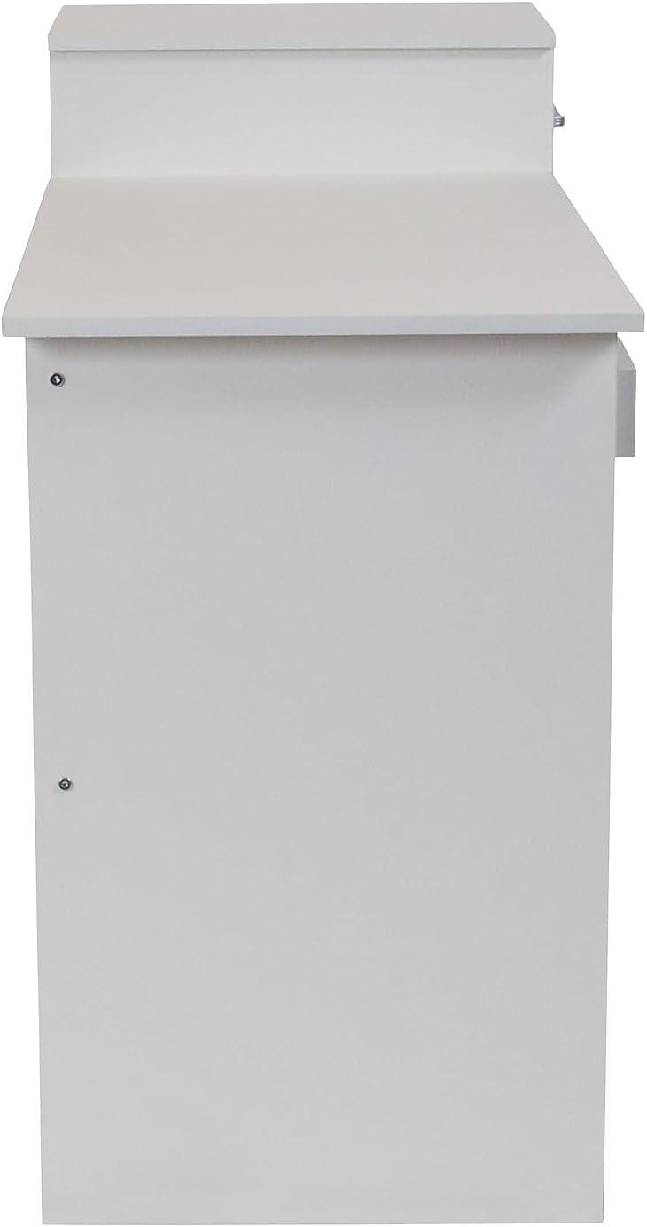 imageFlash Furniture Highland Park White Computer Desk with Shelves and DrawerWhite