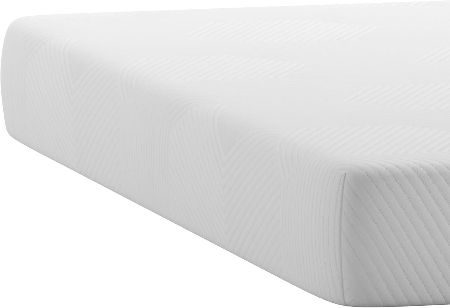 imageFlash Furniture Jasmine 8 Inch Green Tea Memory Foam Mattress Charcoal Infused Supportive Pressure Relief CertiPURUS Certified Foam Twin Mattress in a Box WhiteTwin