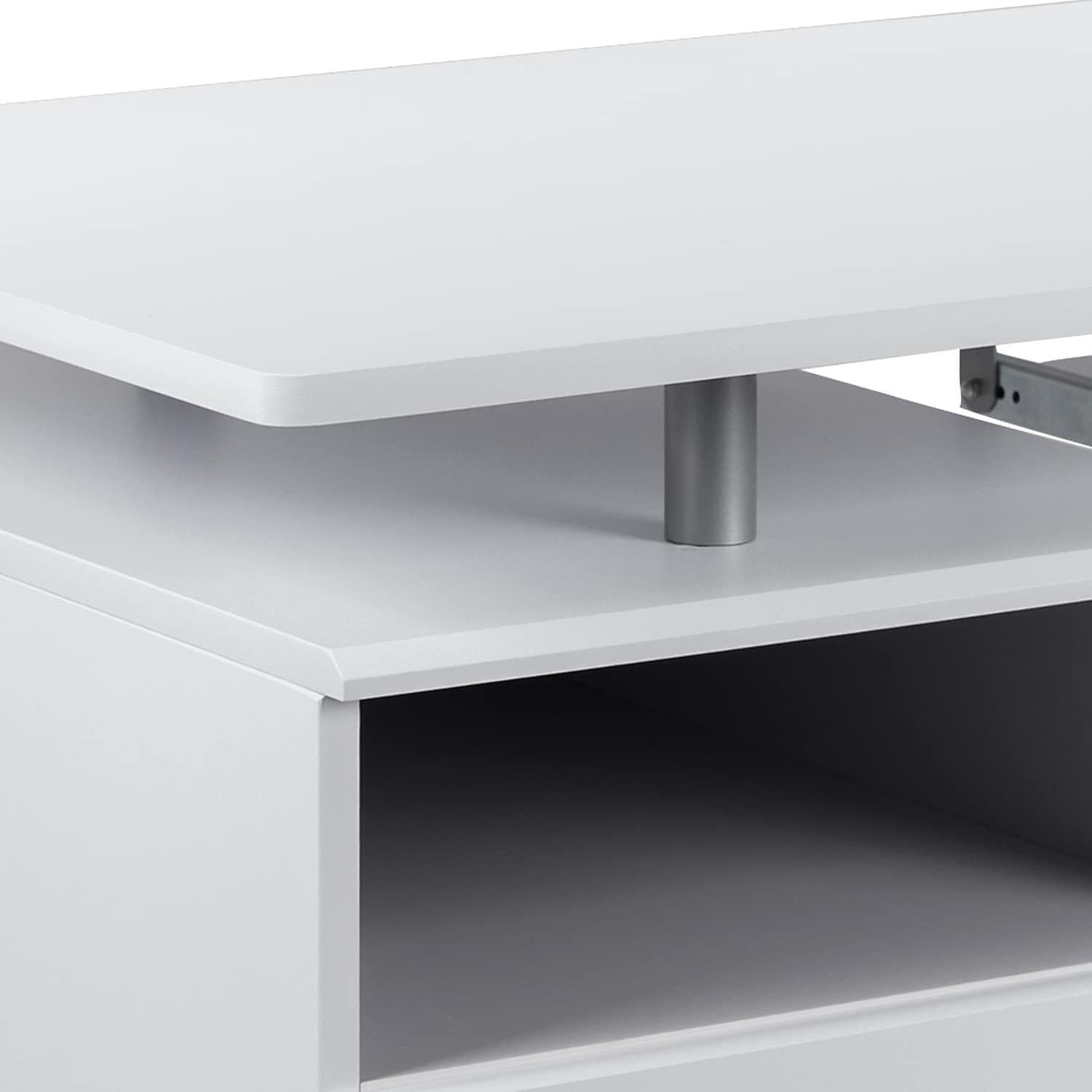 imageFlash Furniture Joshua White Desk with Three Drawer Pedestal and PullOut Keyboard TrayWhite