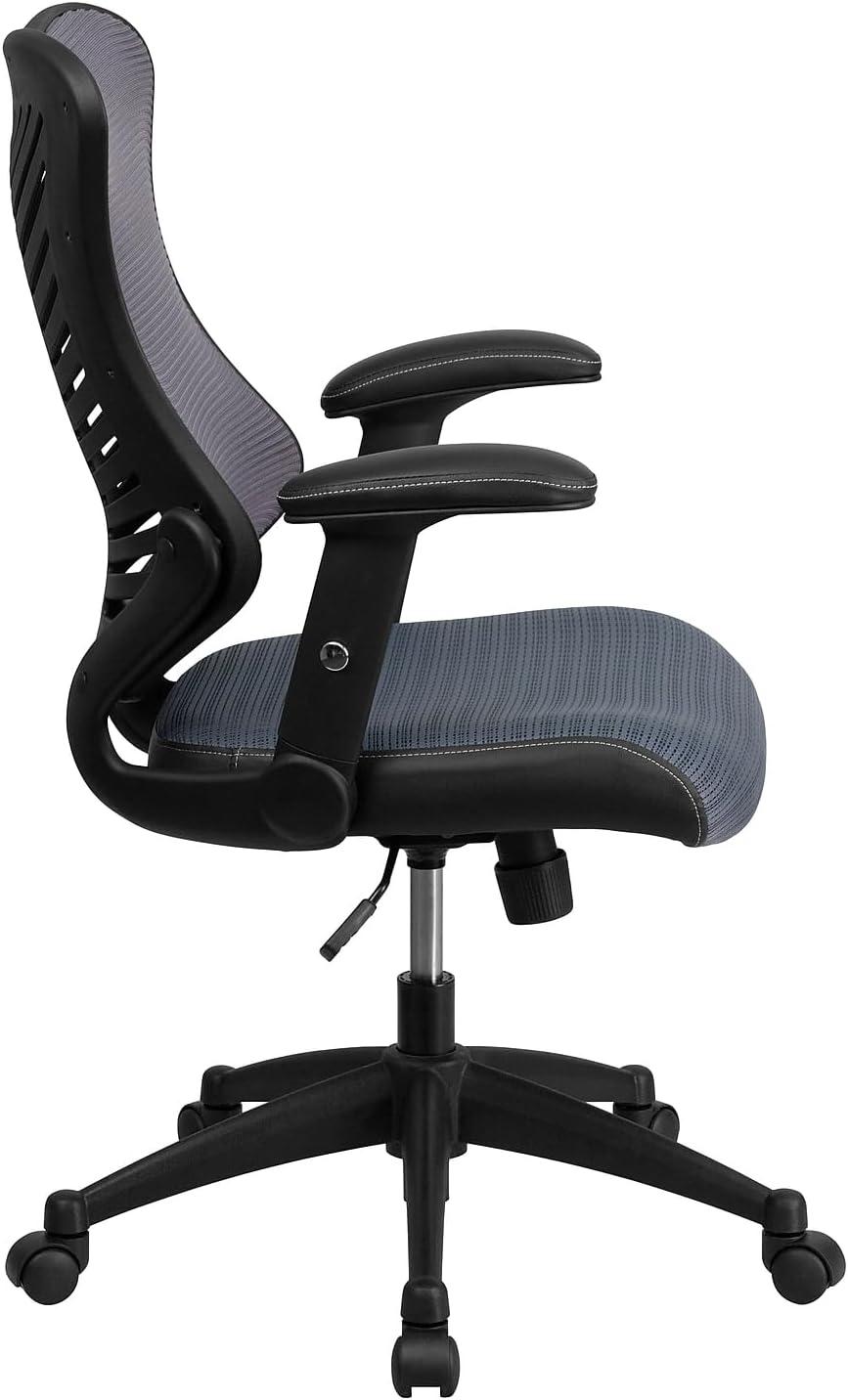 imageFlash Furniture Kale High Back Designer White Mesh Executive Swivel Ergonomic Office Chair with Adjustable ArmsGray Mesh