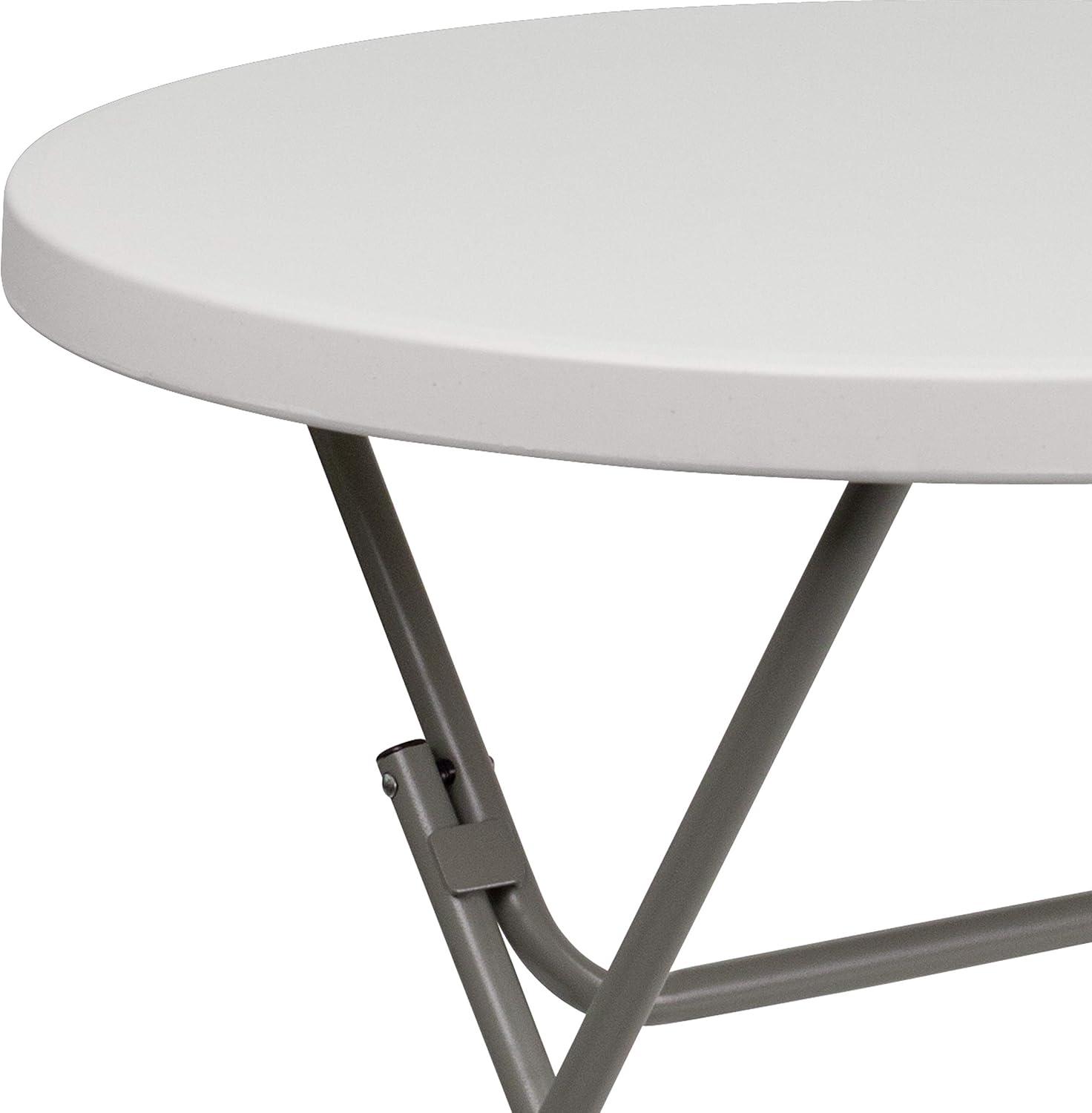 imageFlash Furniture Kathryn Commercial Grade 263Foot Round Granite White Plastic Folding TableClassic