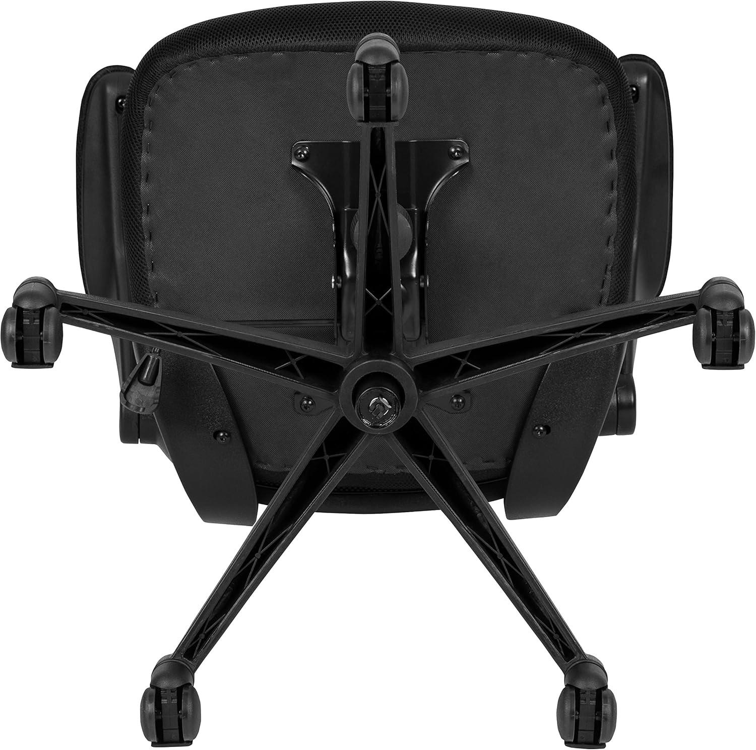 imageFlash Furniture Kelista Office Chair Ergonomic MidBack Dark Gray Mesh with SwivelBlack Mesh