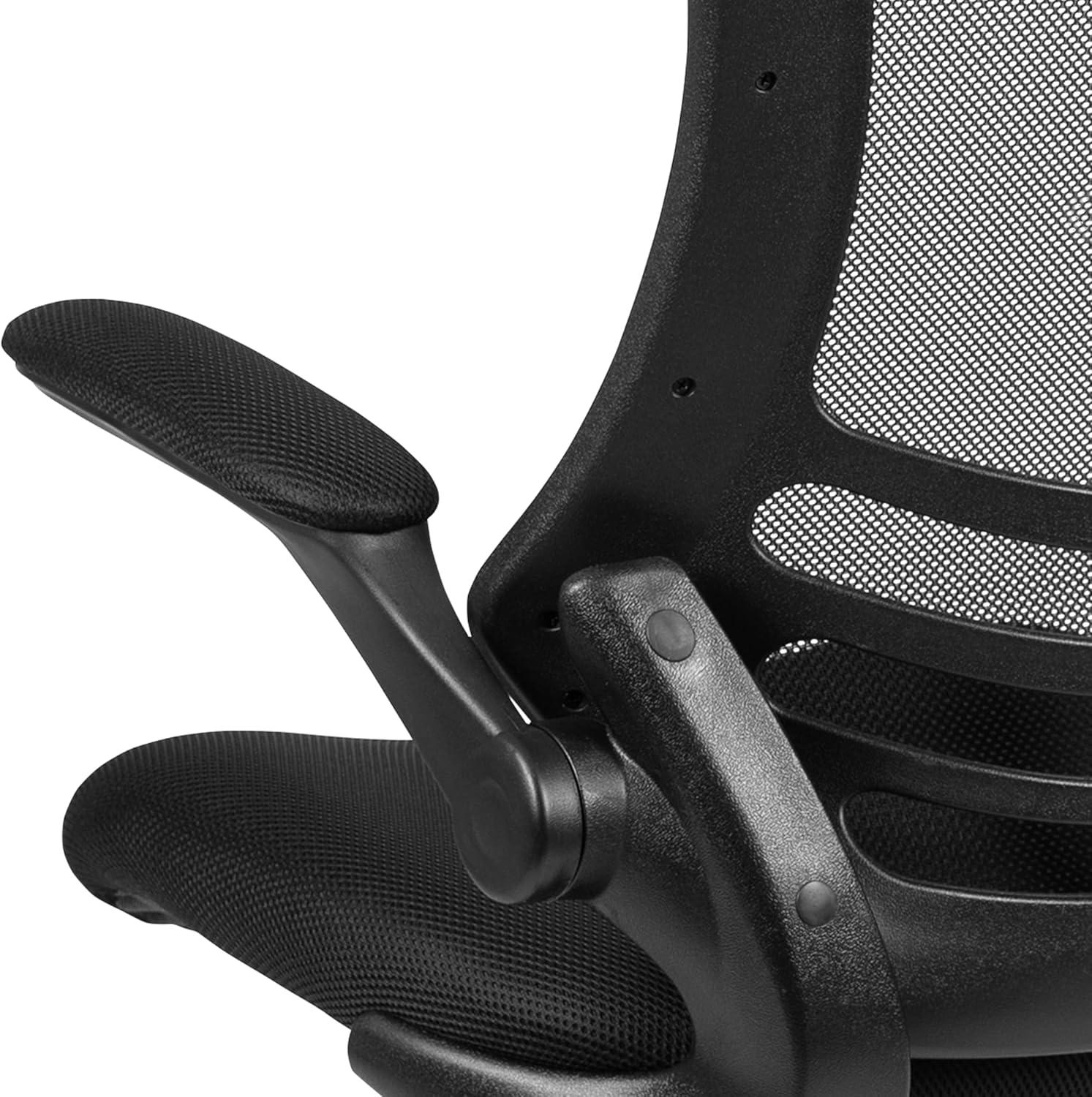 imageFlash Furniture Kelista Office Chair Ergonomic MidBack Dark Gray Mesh with SwivelBlack Mesh