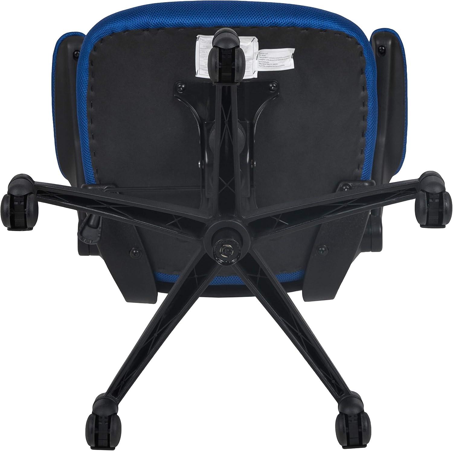 imageFlash Furniture Kelista Office Chair Ergonomic MidBack Dark Gray Mesh with SwivelBlue Mesh