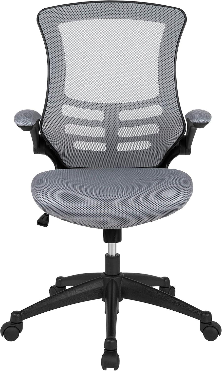imageFlash Furniture Kelista Office Chair Ergonomic MidBack Dark Gray Mesh with SwivelDark Gray Mesh