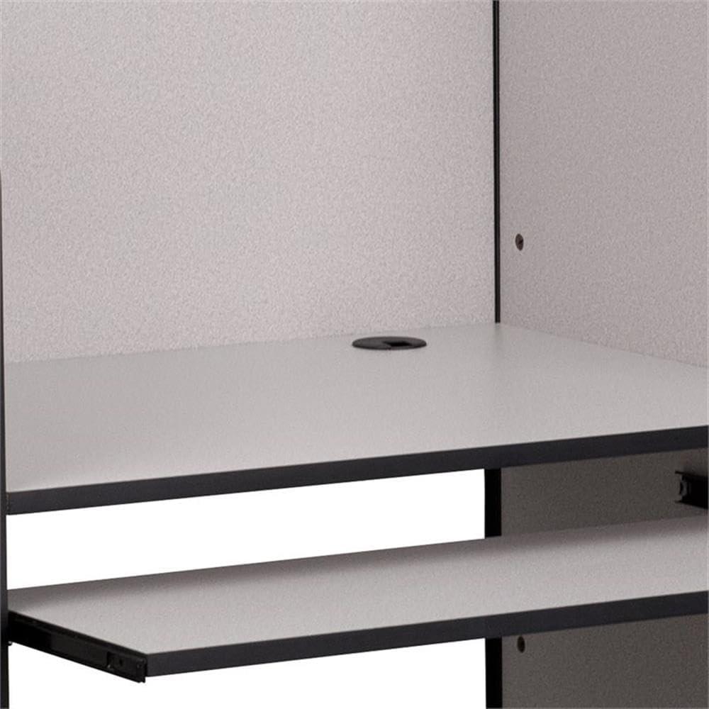 imageFlash Furniture Kevin Starter Student Study Carrel for Testing Centers and Classrooms Starter Study Carrel UnitPrivate Student Testing Desk GrayNebula Grey