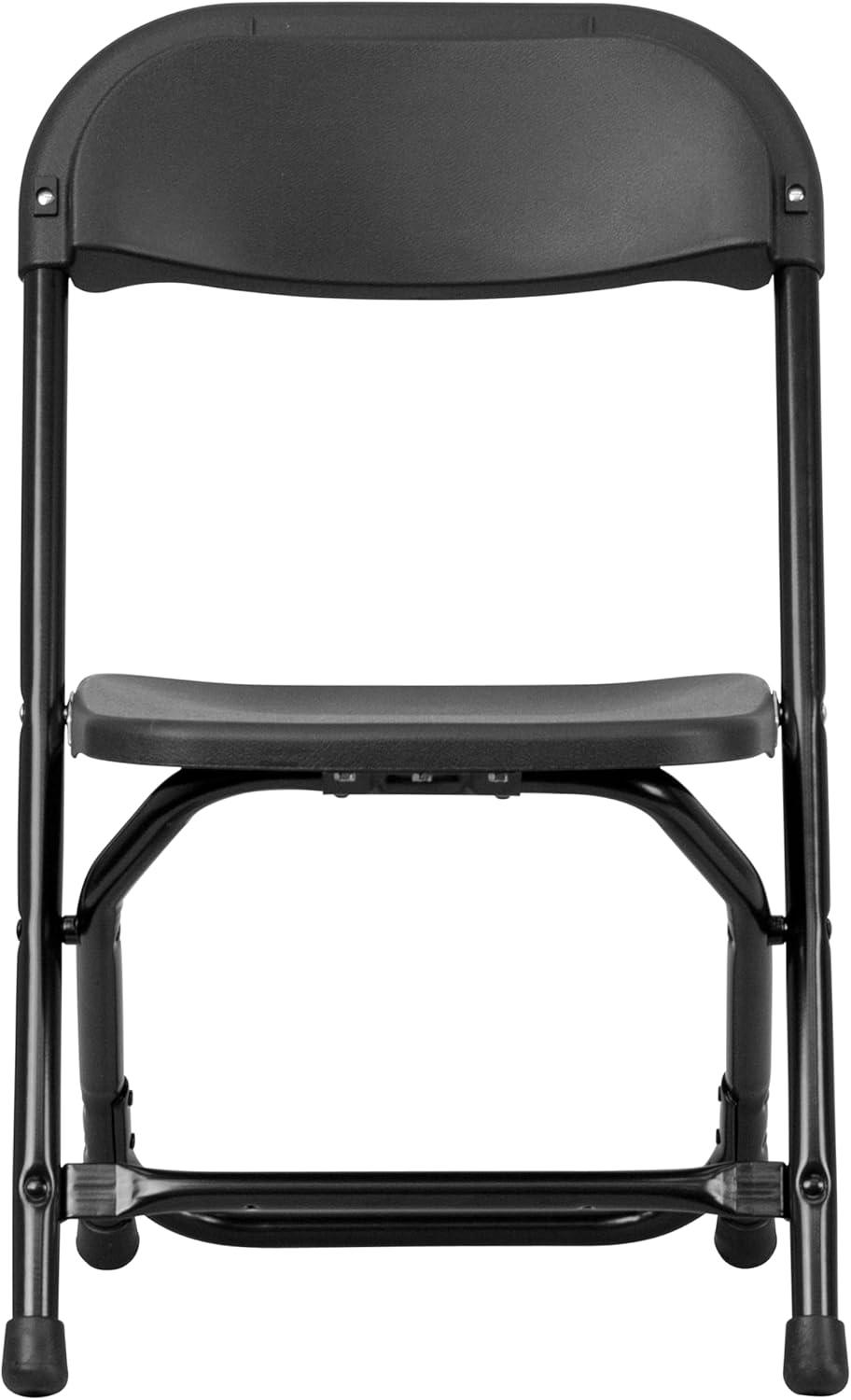 imageFlash Furniture Kids White Plastic Folding ChairBlack