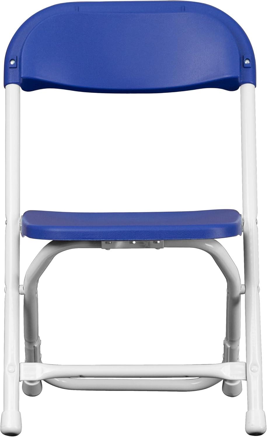 imageFlash Furniture Kids White Plastic Folding ChairBlue
