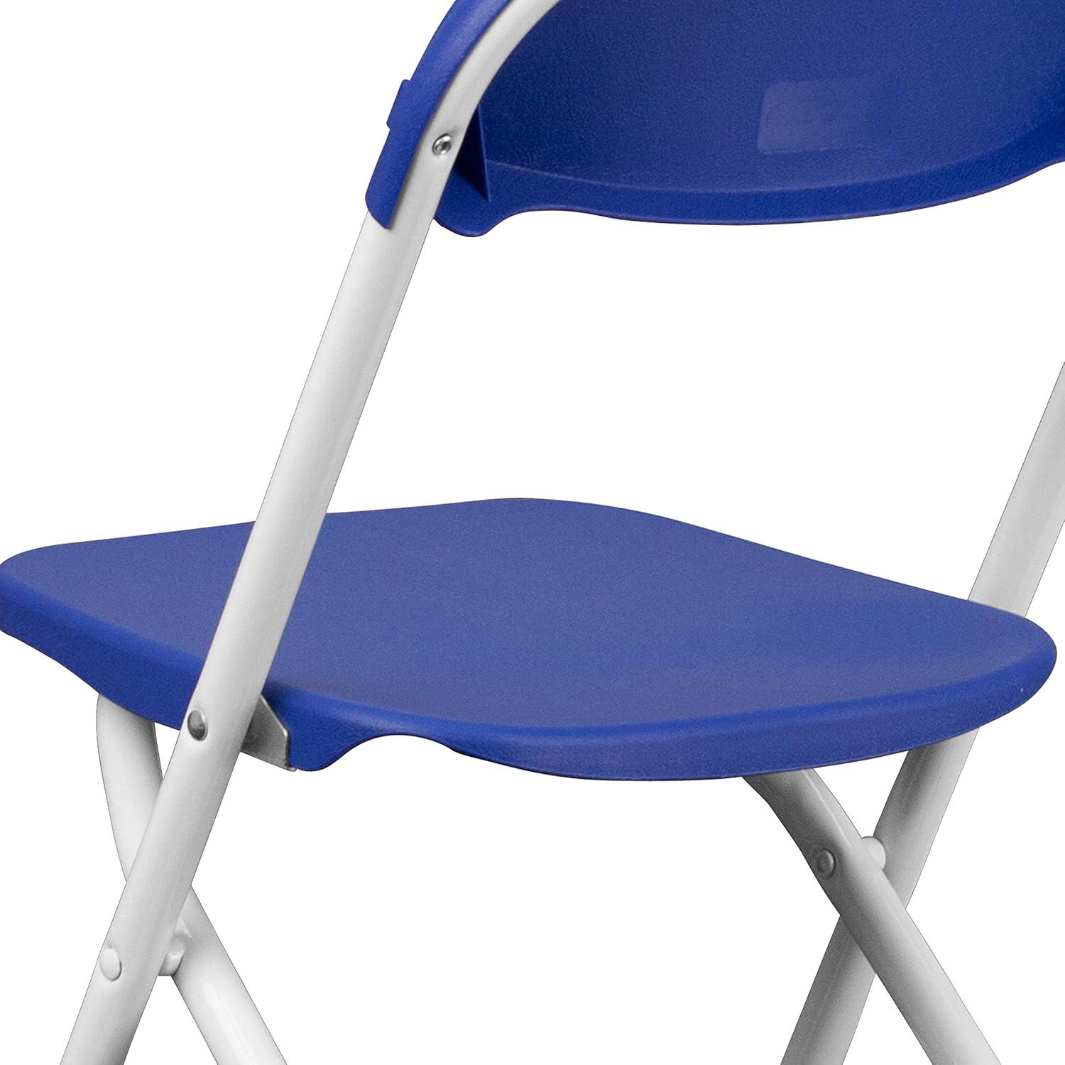 imageFlash Furniture Kids White Plastic Folding ChairBlue