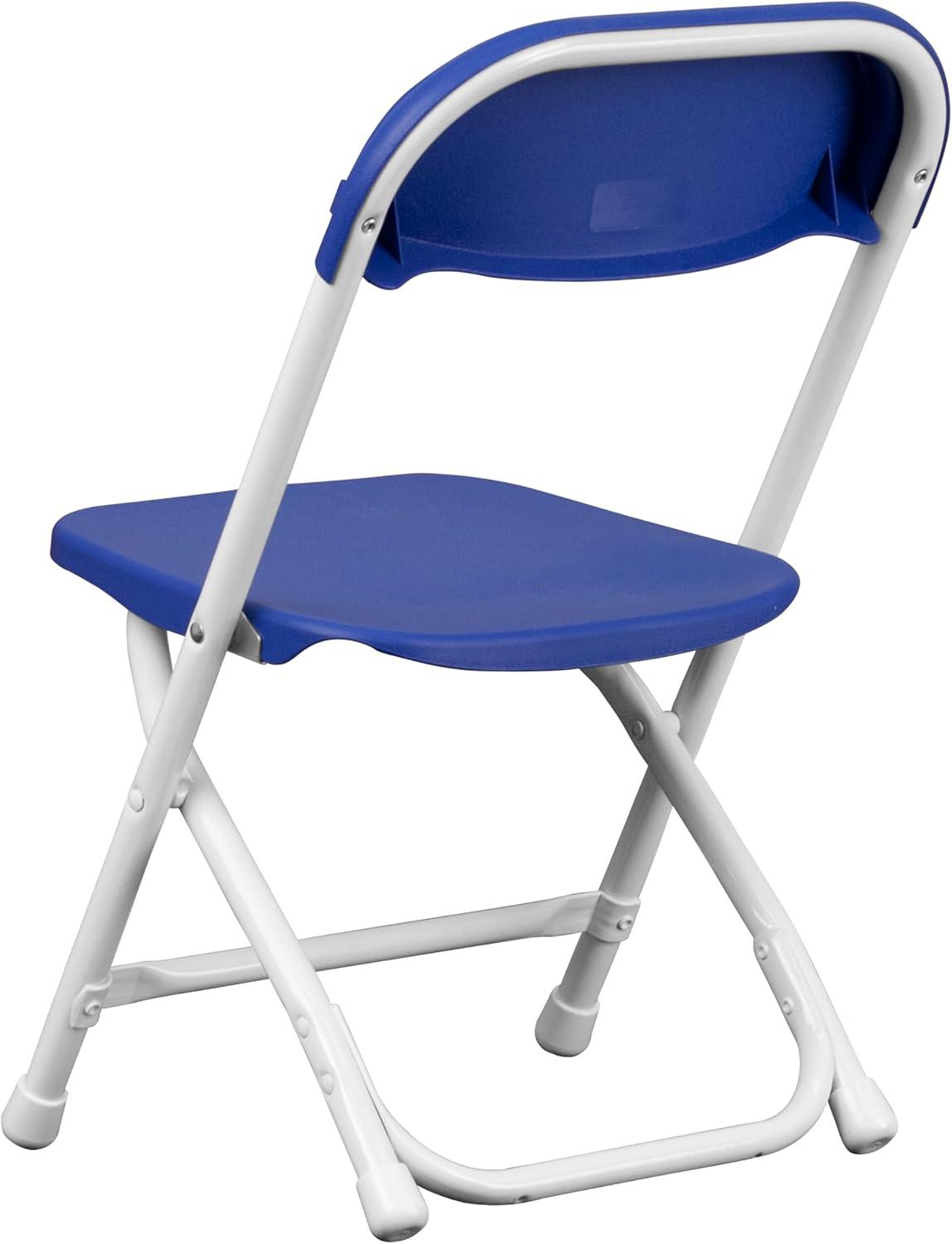 imageFlash Furniture Kids White Plastic Folding ChairBlue