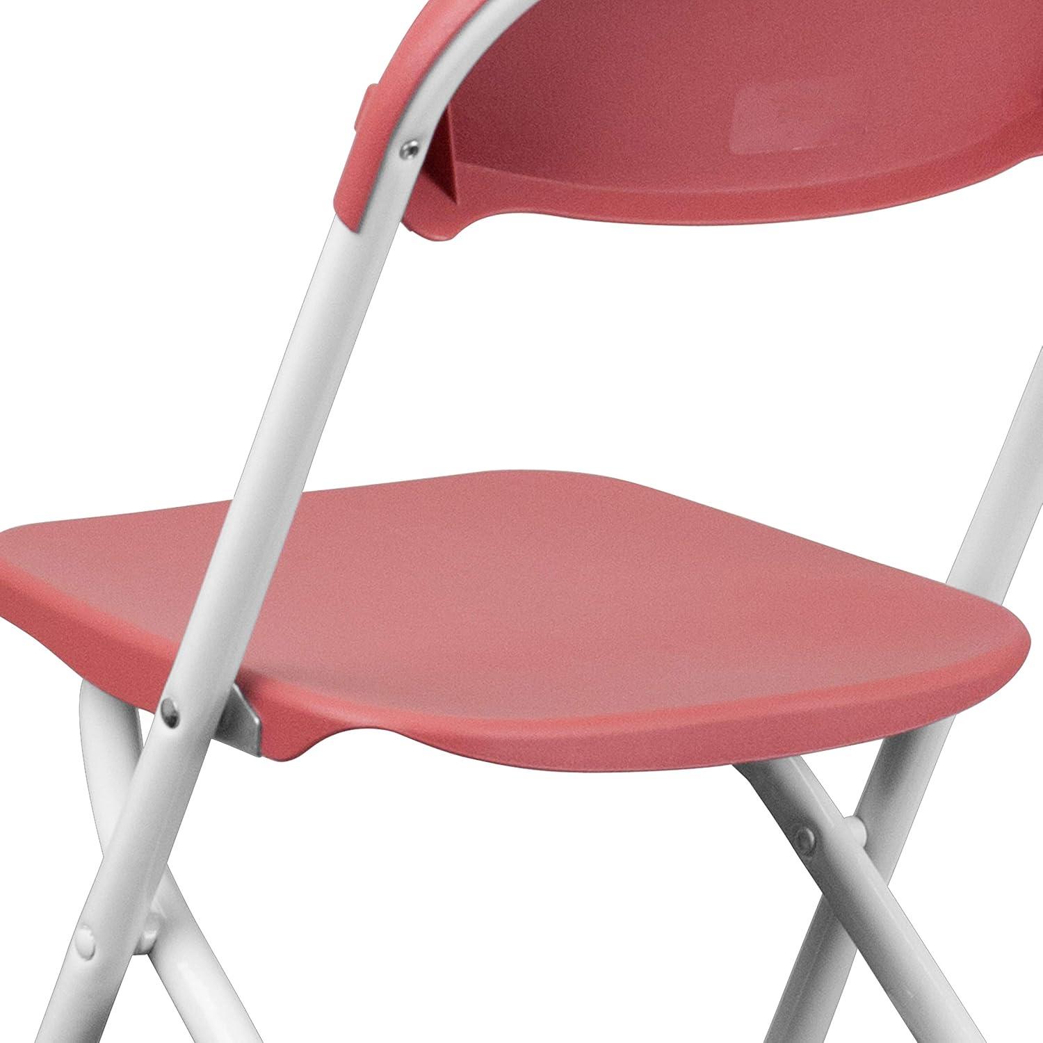 imageFlash Furniture Kids White Plastic Folding ChairBurgundy