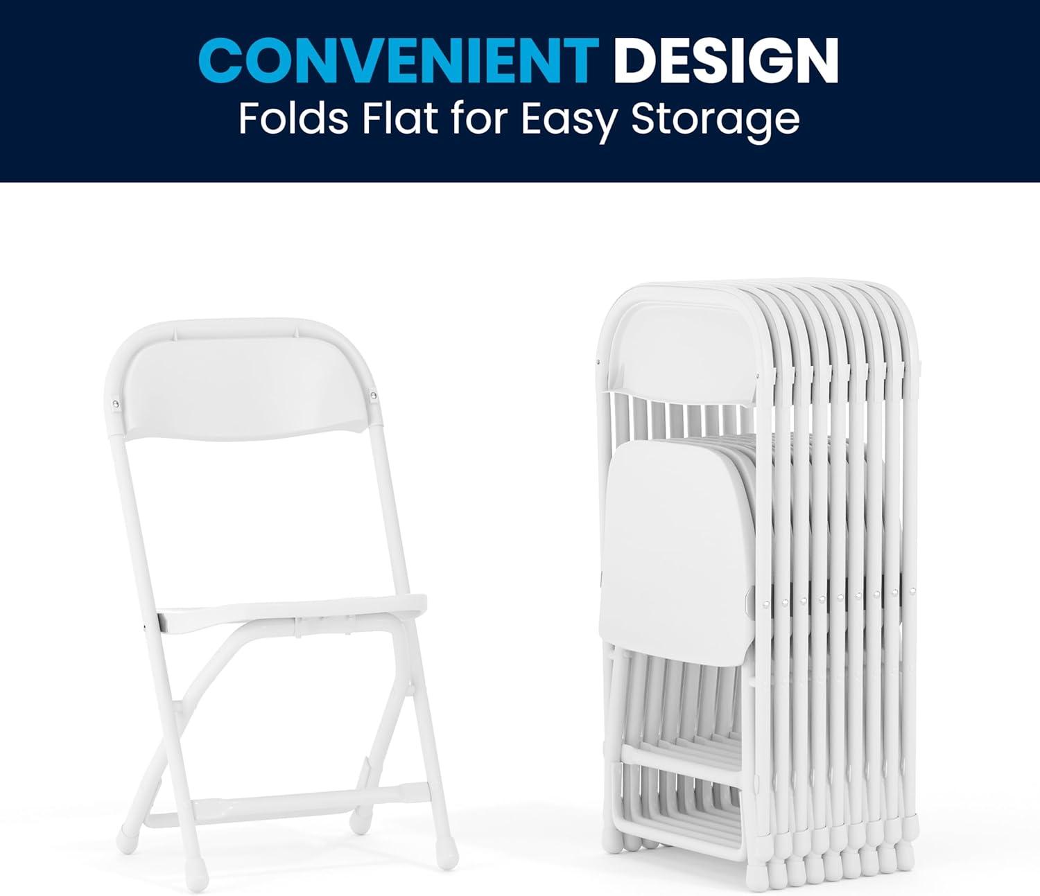 imageFlash Furniture Kids White Plastic Folding ChairWhite