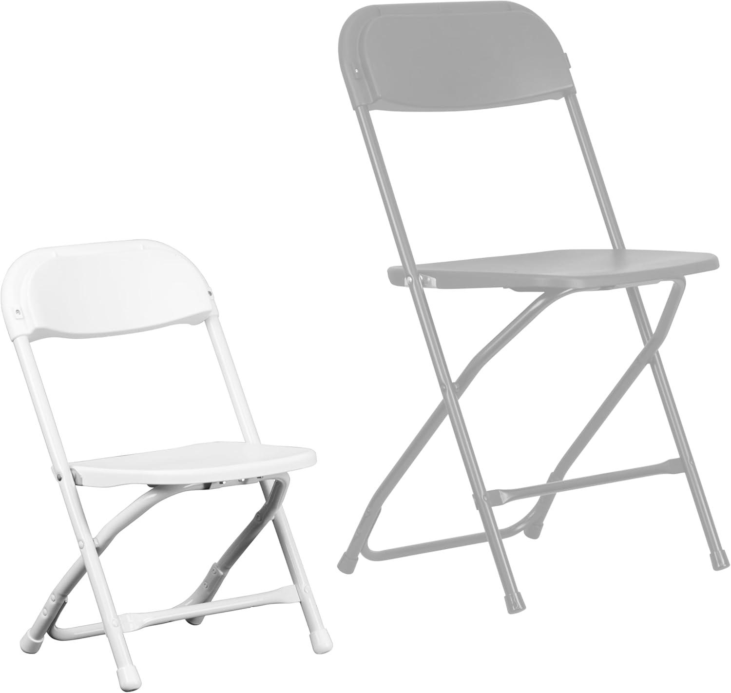 imageFlash Furniture Kids White Plastic Folding ChairWhite
