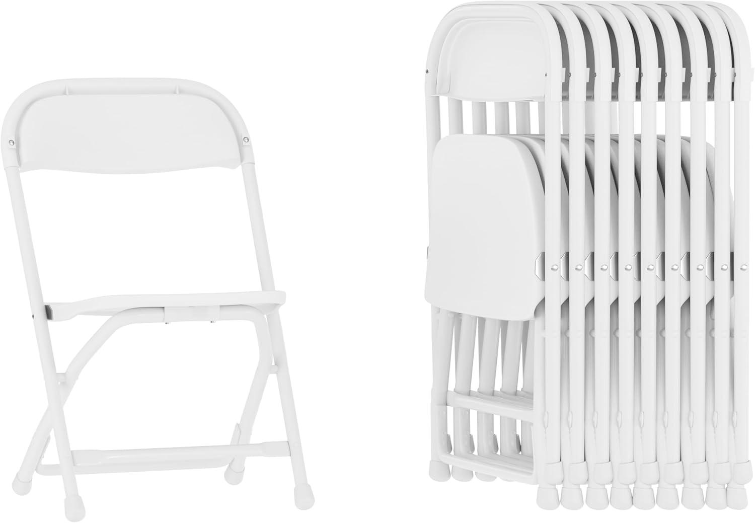 imageFlash Furniture Kids White Plastic Folding ChairWhite