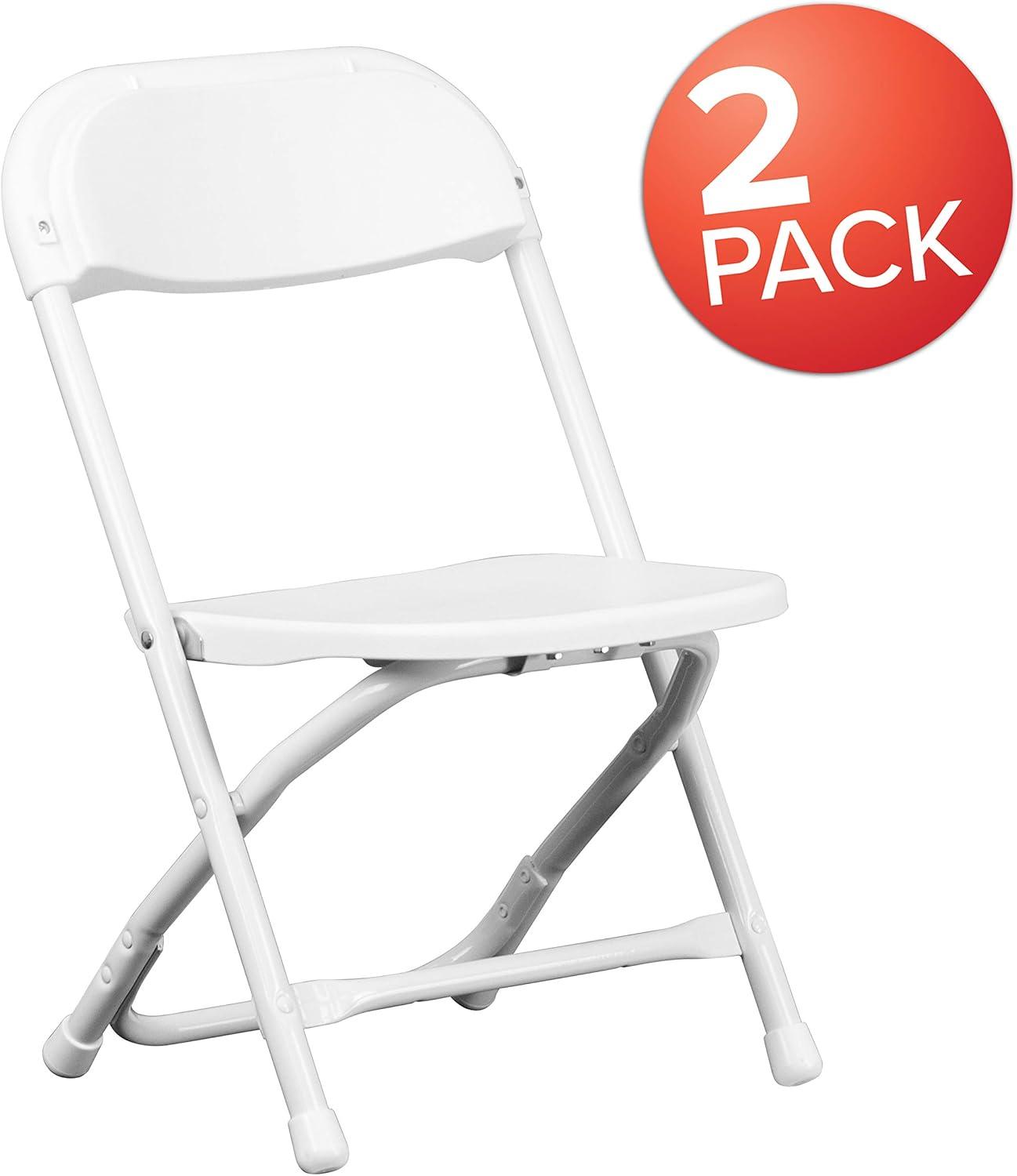 imageFlash Furniture Kids White Plastic Folding ChairWhite