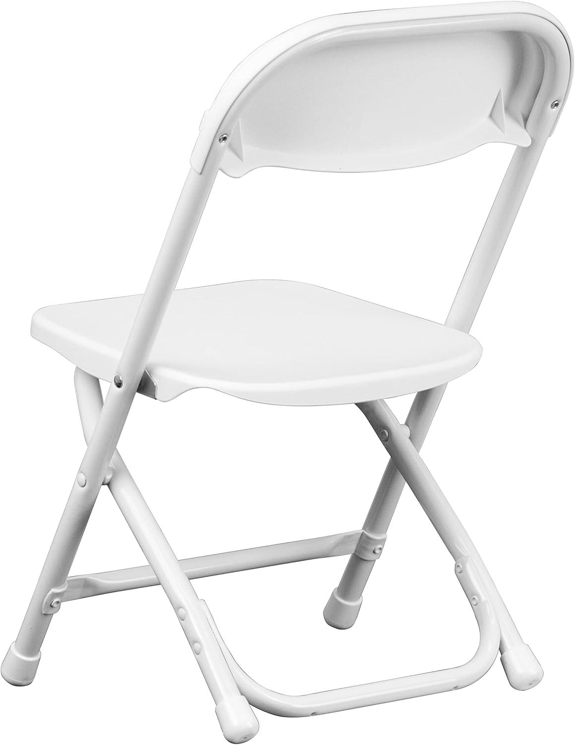 imageFlash Furniture Kids White Plastic Folding ChairWhite