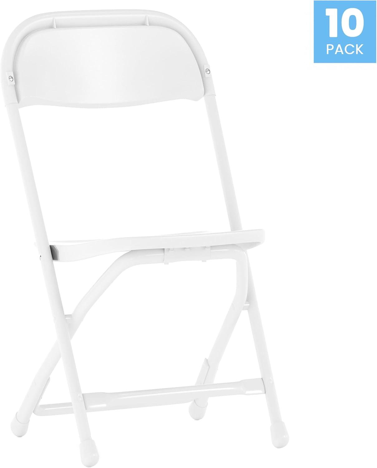 imageFlash Furniture Kids White Plastic Folding ChairWhite
