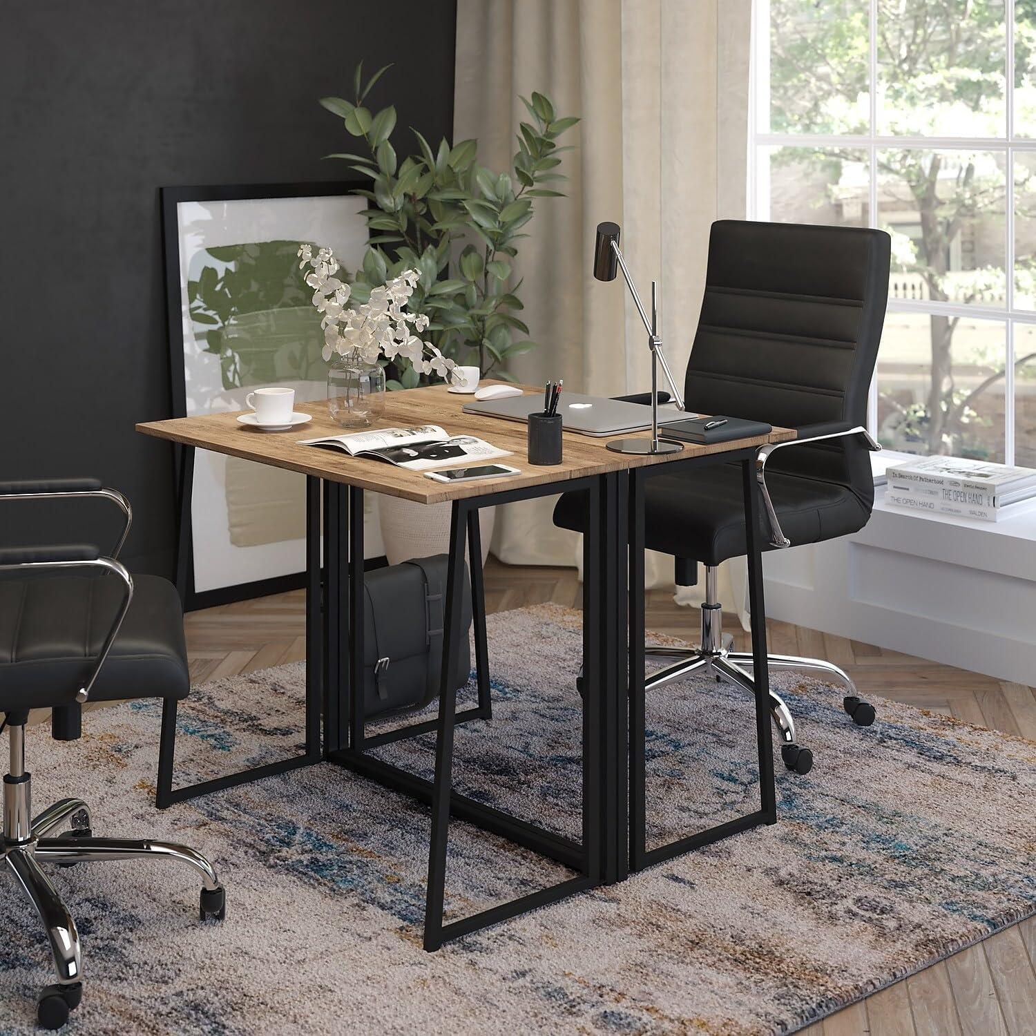 imageFlash Furniture Laikyn Dark Gray Mobile Desk Chair with 360 Degree Tablet Rotation and Under Seat Storage CubbyDark Gray