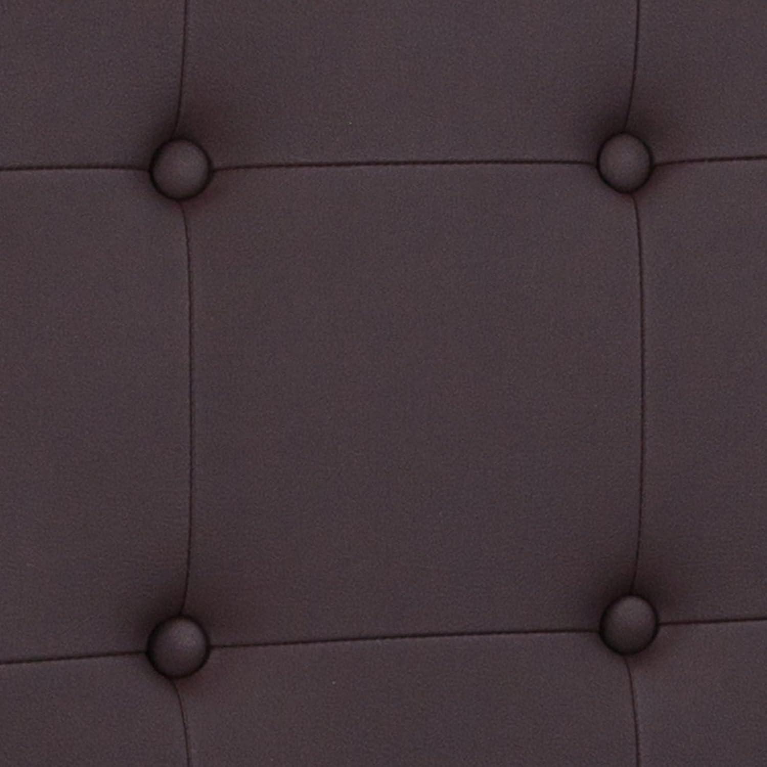 imageFlash Furniture Lennox Tufted Upholstered Full Size Headboard in Black VinylBrown