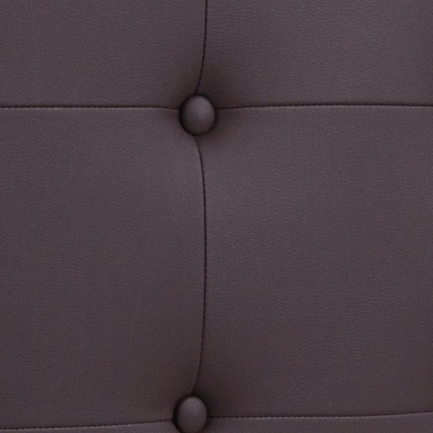 imageFlash Furniture Lennox Tufted Upholstered Full Size Headboard in Black VinylBrown