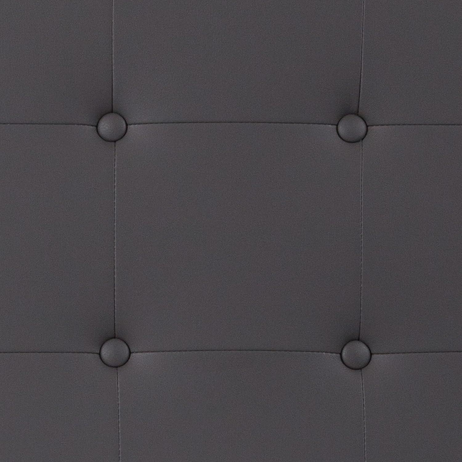 imageFlash Furniture Lennox Tufted Upholstered Full Size Headboard in Black VinylGray