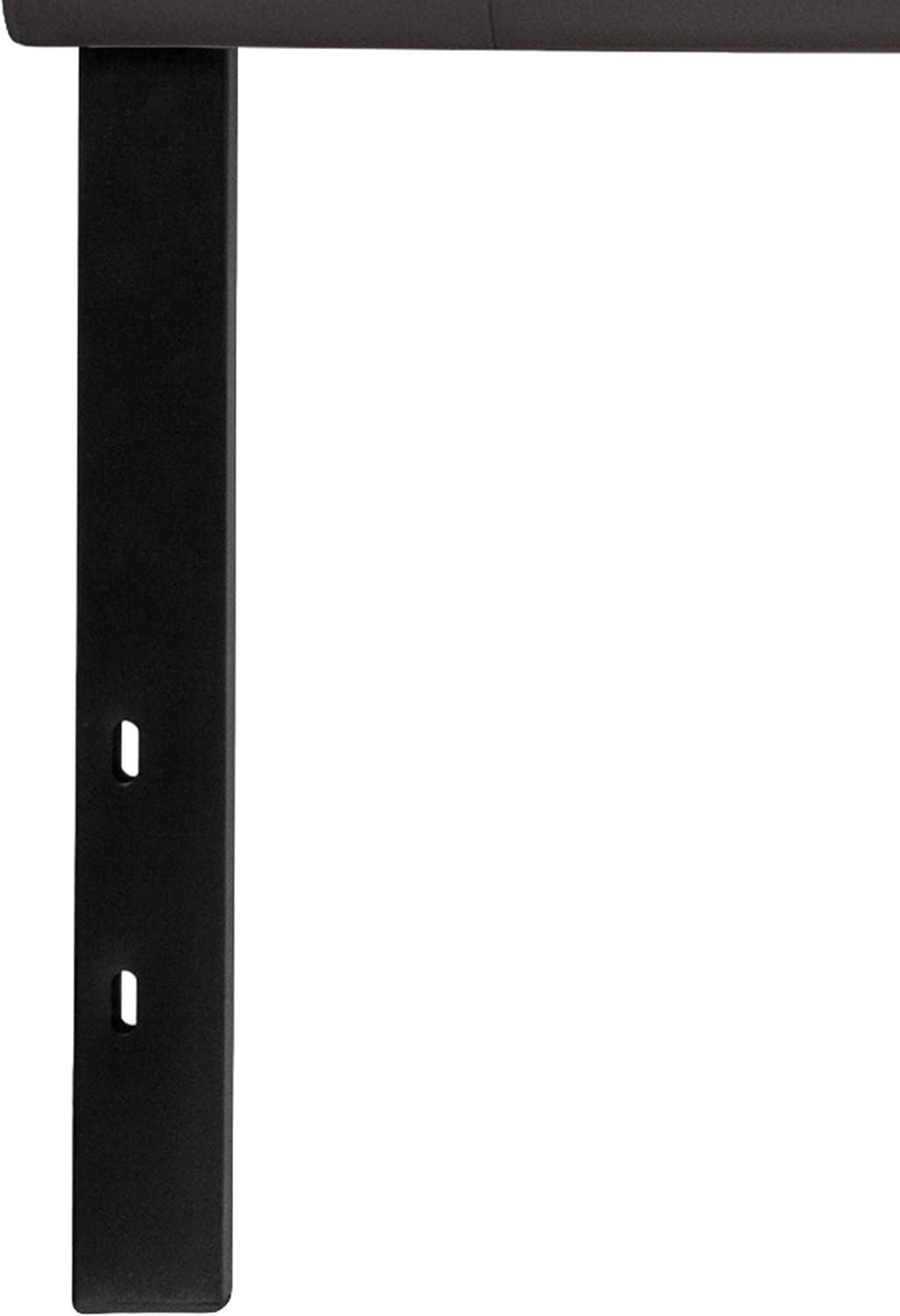 imageFlash Furniture Lennox Tufted Upholstered Full Size Headboard in Black VinylGray