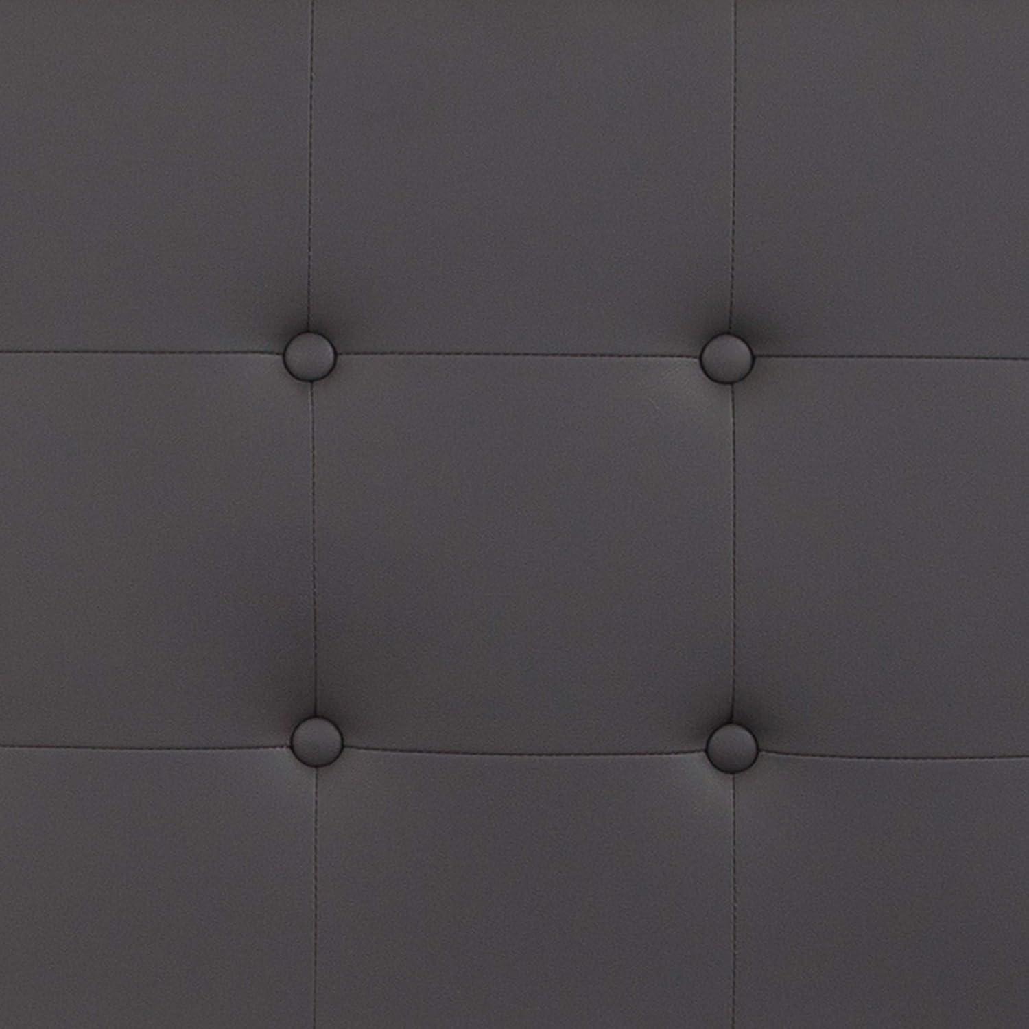 imageFlash Furniture Lennox Tufted Upholstered Full Size Headboard in Black VinylGray