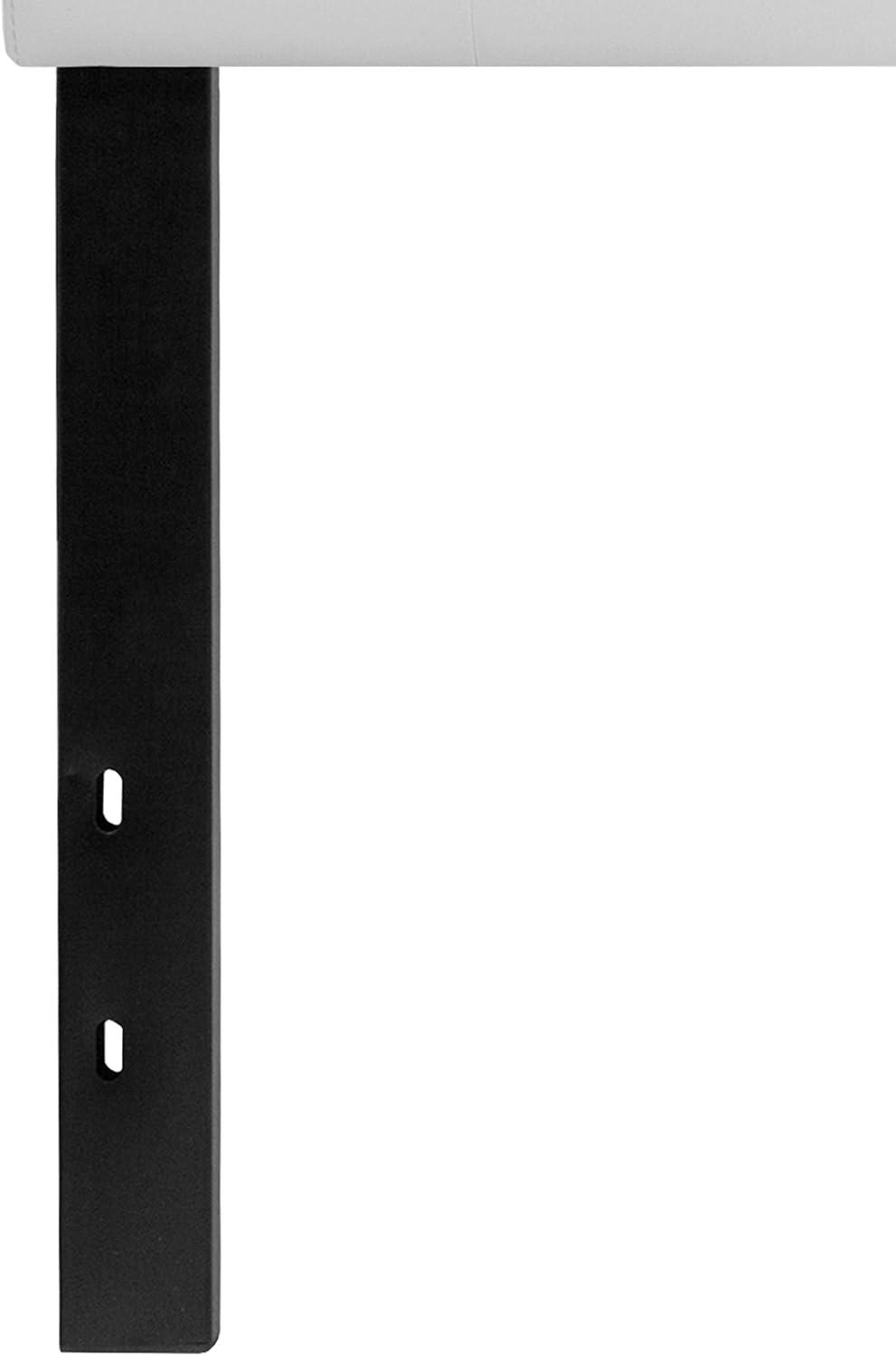 imageFlash Furniture Lennox Tufted Upholstered Full Size Headboard in Black VinylWhite