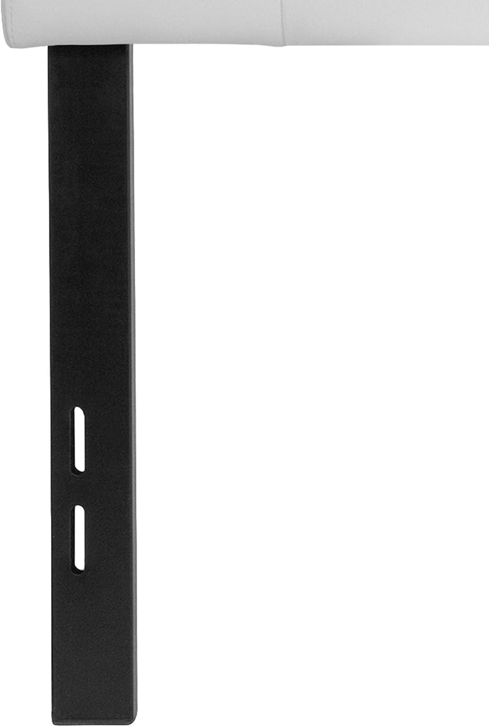 imageFlash Furniture Lennox Tufted Upholstered Full Size Headboard in Black VinylWhite