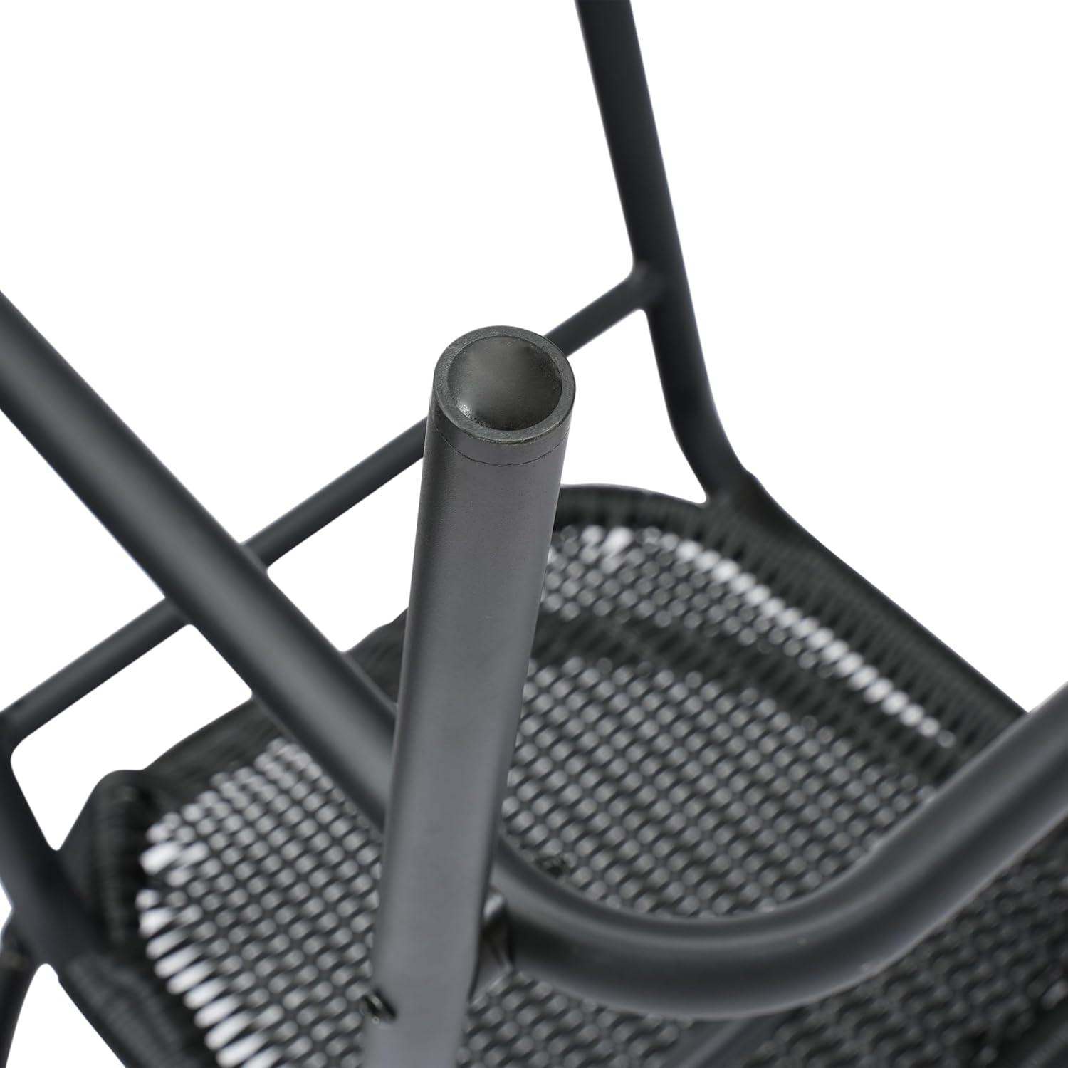 imageFlash Furniture Lila Commercial Grade Rattan IndoorOutdoor Commercial Restaurant Barstool Rattan Seat and Back Footrest Medium Brown 4 PackBlack