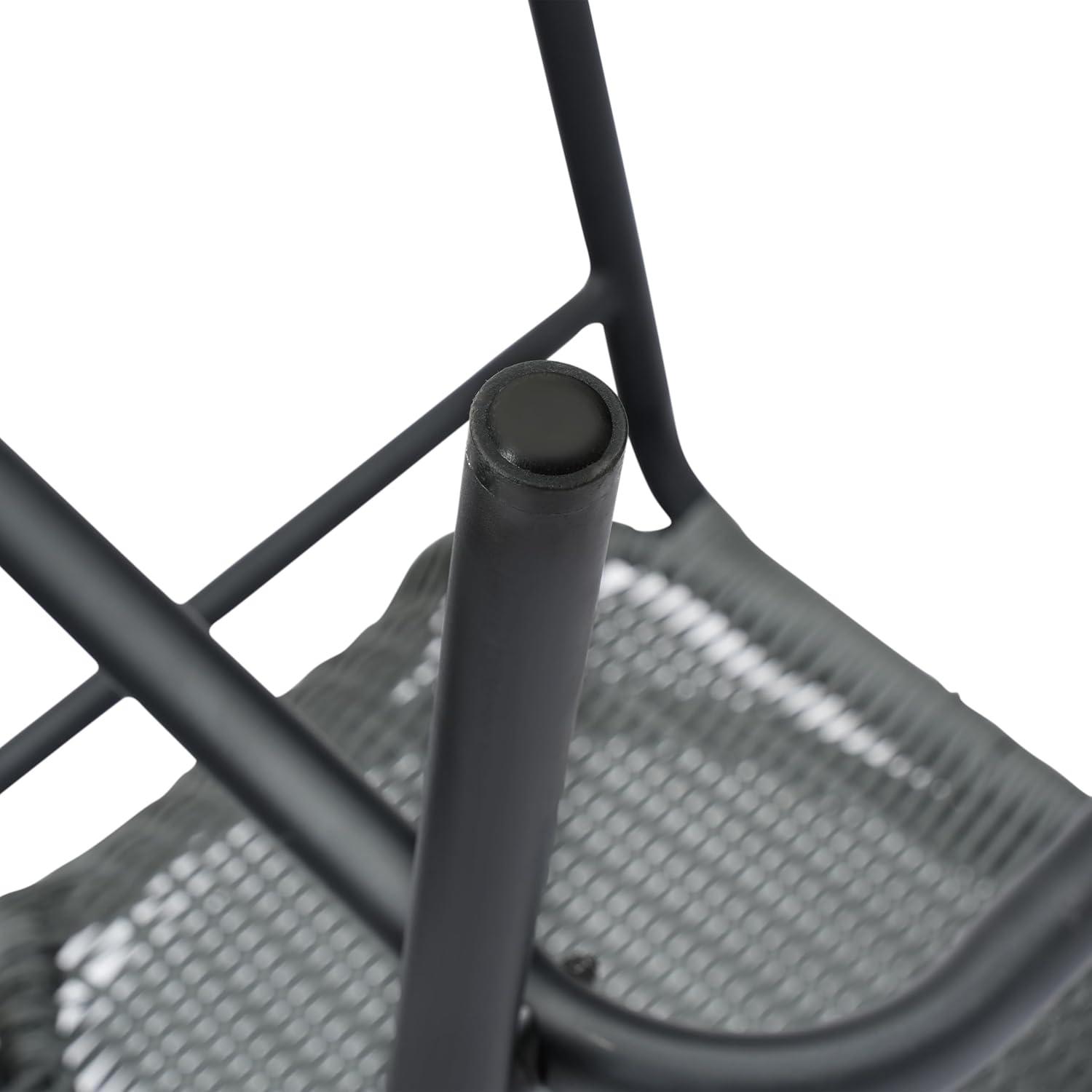 imageFlash Furniture Lila Commercial Grade Rattan IndoorOutdoor Commercial Restaurant Barstool Rattan Seat and Back Footrest Medium Brown 4 PackGrey