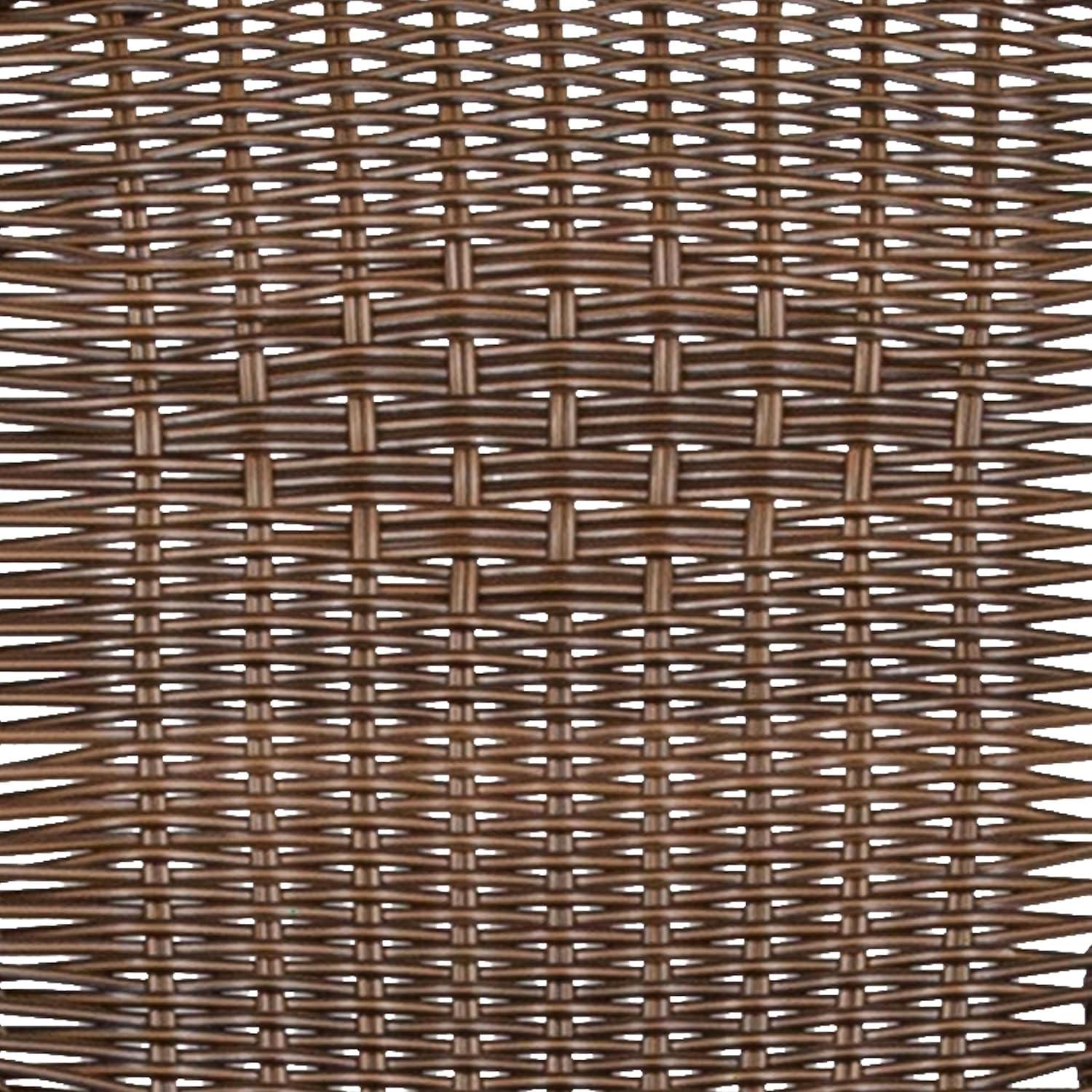 imageFlash Furniture Lila Modern Rattan IndoorOutdoor Stackable Dining Chairs Stacking Rattan Bistro Chairs for Patio or Restaurant Set of 2 BrownDark Brown