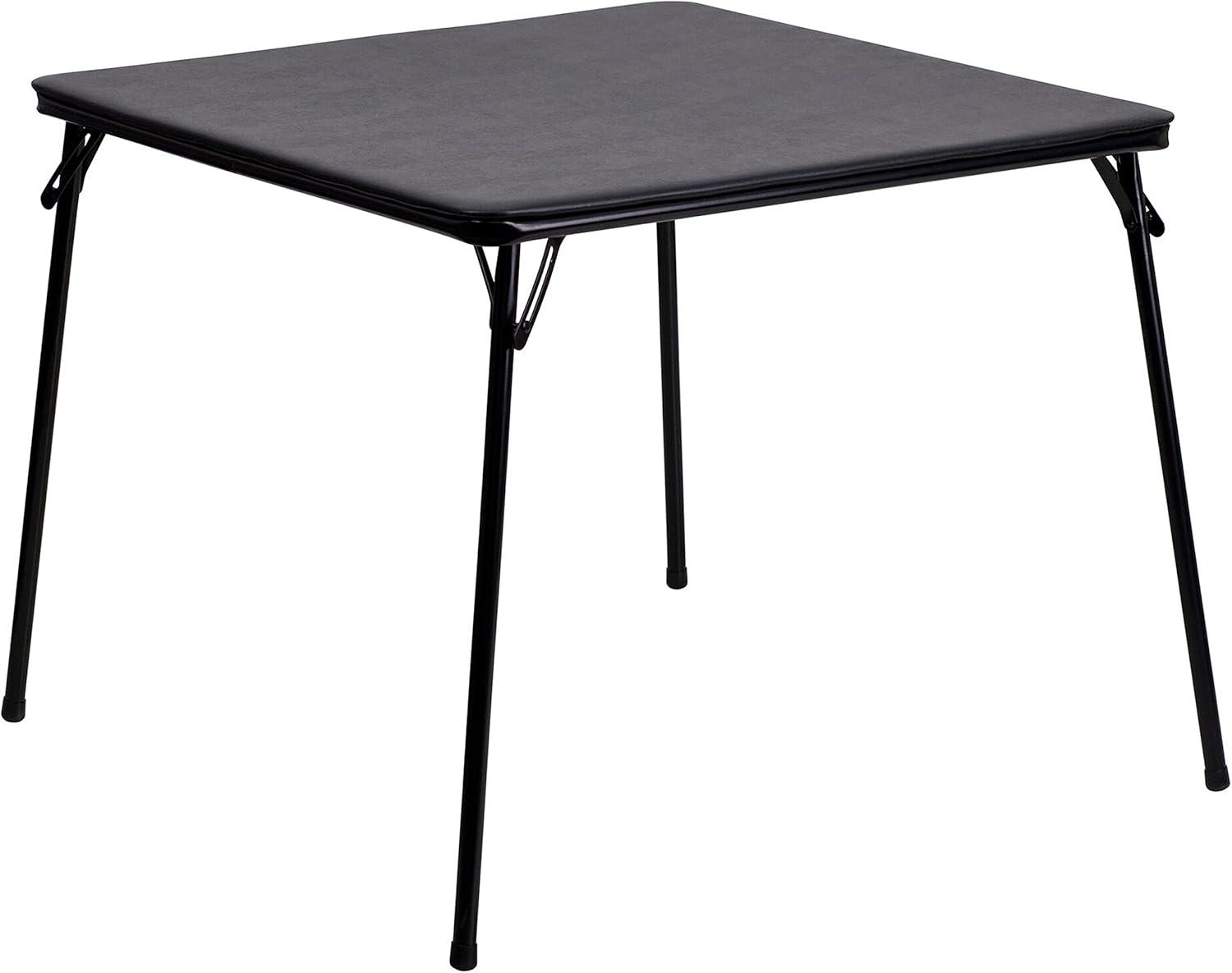 imageFlash Furniture Madison 5Piece Folding Card Table and Chairs Set Portable Event Table and Chairs Set for Indoor and Outdoor Gatherings GrayBlack