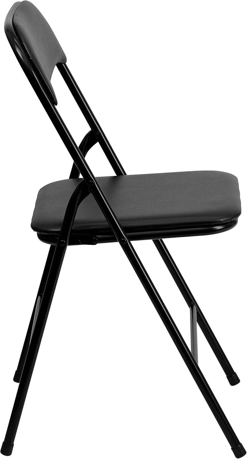 imageFlash Furniture Madison 5Piece Folding Card Table and Chairs Set Portable Event Table and Chairs Set for Indoor and Outdoor Gatherings GrayBlack