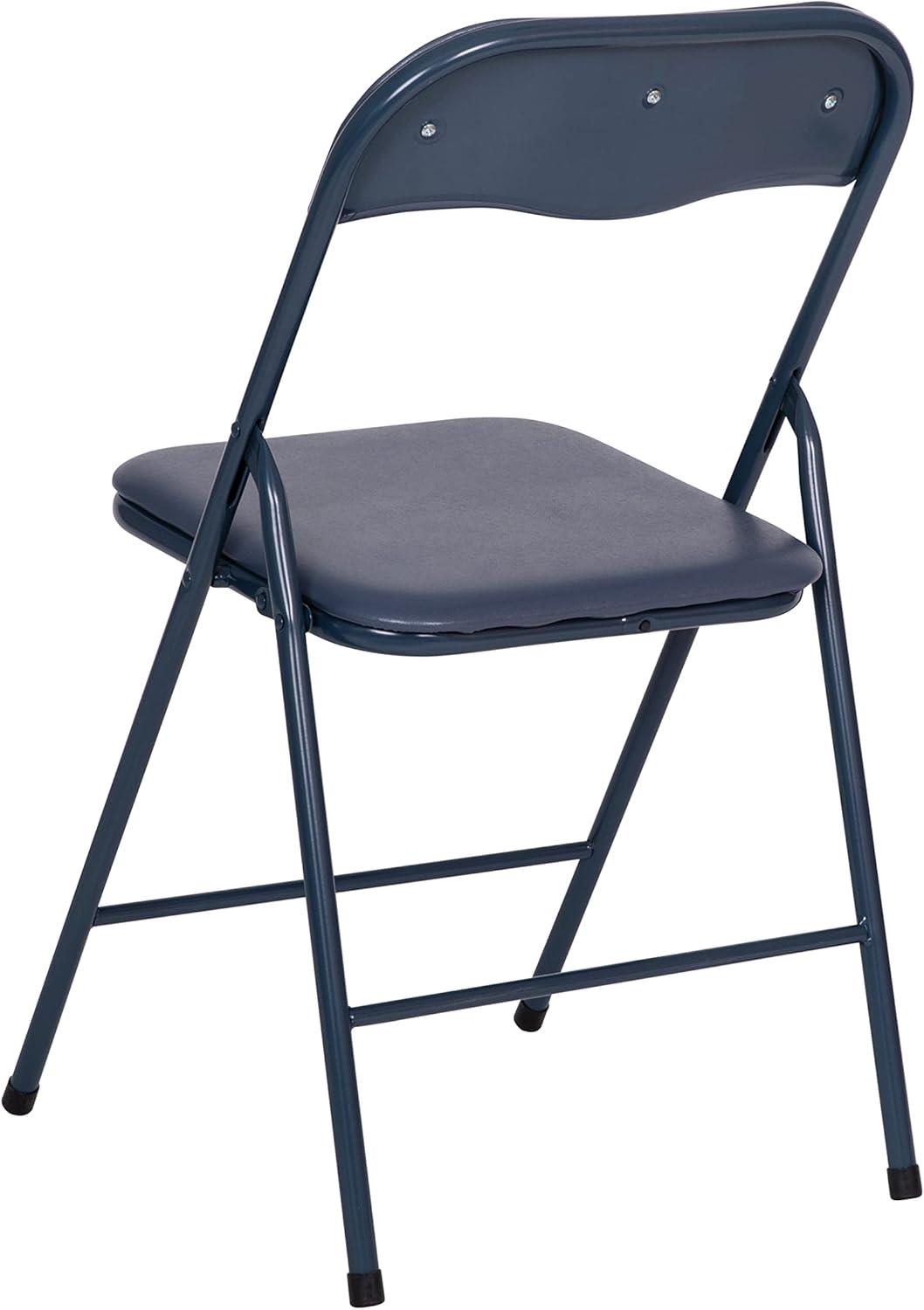 imageFlash Furniture Madison 5Piece Folding Card Table and Chairs Set Portable Event Table and Chairs Set for Indoor and Outdoor Gatherings GrayNavy
