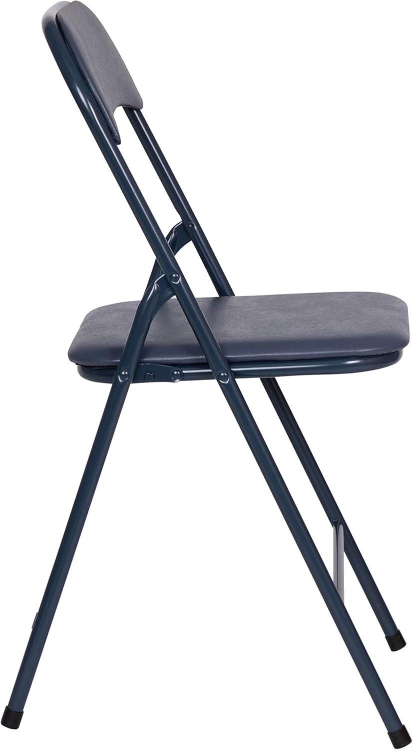 imageFlash Furniture Madison 5Piece Folding Card Table and Chairs Set Portable Event Table and Chairs Set for Indoor and Outdoor Gatherings GrayNavy