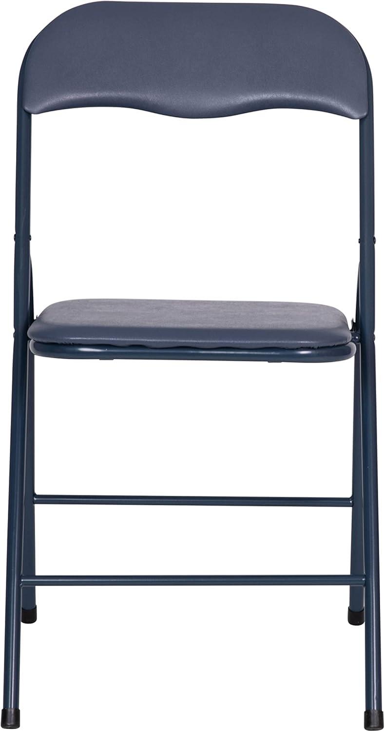 imageFlash Furniture Madison 5Piece Folding Card Table and Chairs Set Portable Event Table and Chairs Set for Indoor and Outdoor Gatherings GrayNavy