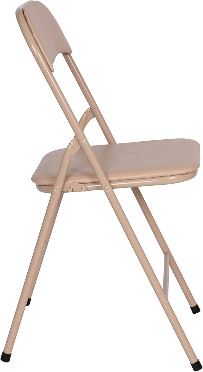imageFlash Furniture Madison 5Piece Folding Card Table and Chairs Set Portable Event Table and Chairs Set for Indoor and Outdoor Gatherings GrayTan