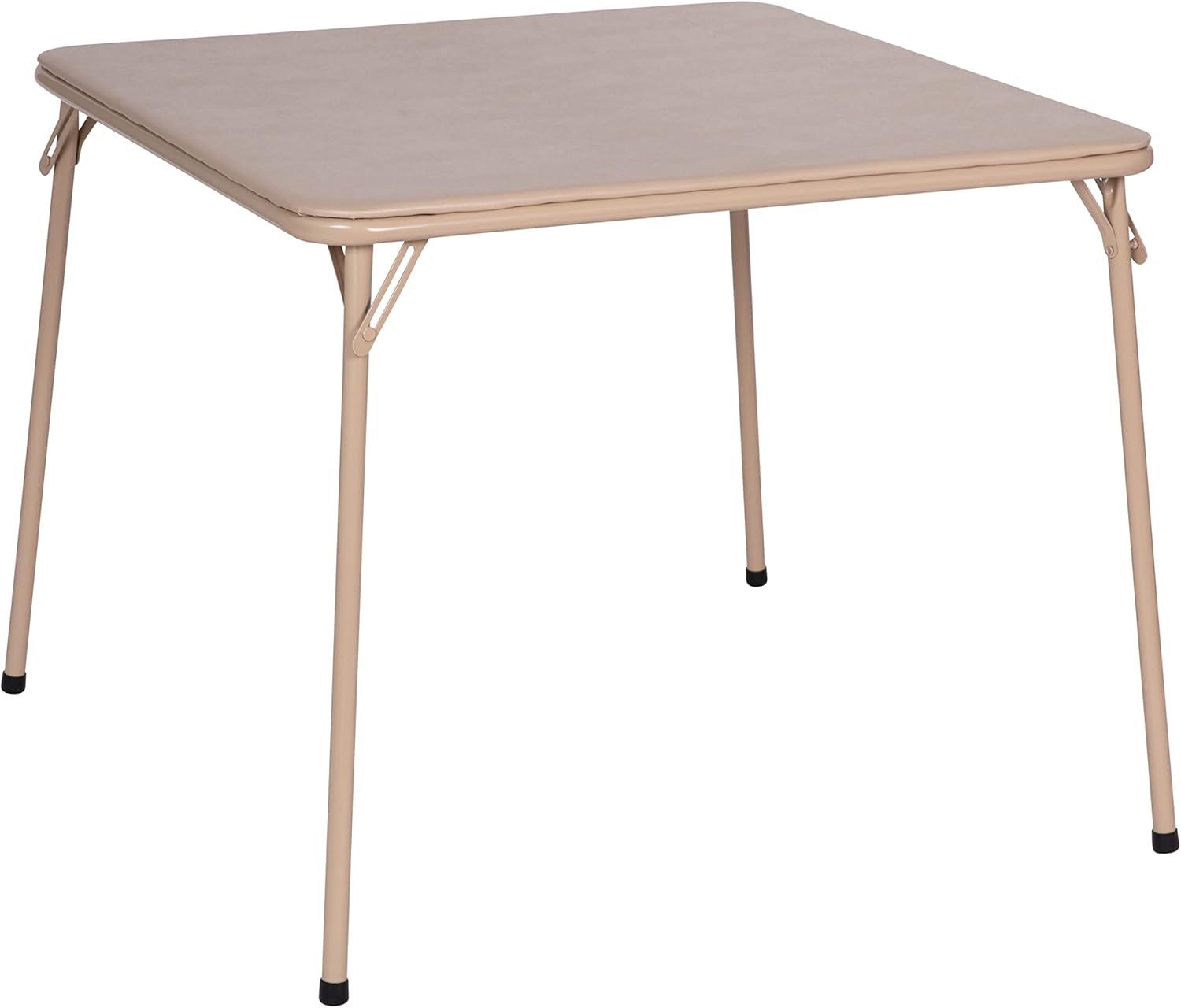 imageFlash Furniture Madison 5Piece Folding Card Table and Chairs Set Portable Event Table and Chairs Set for Indoor and Outdoor Gatherings GrayTan