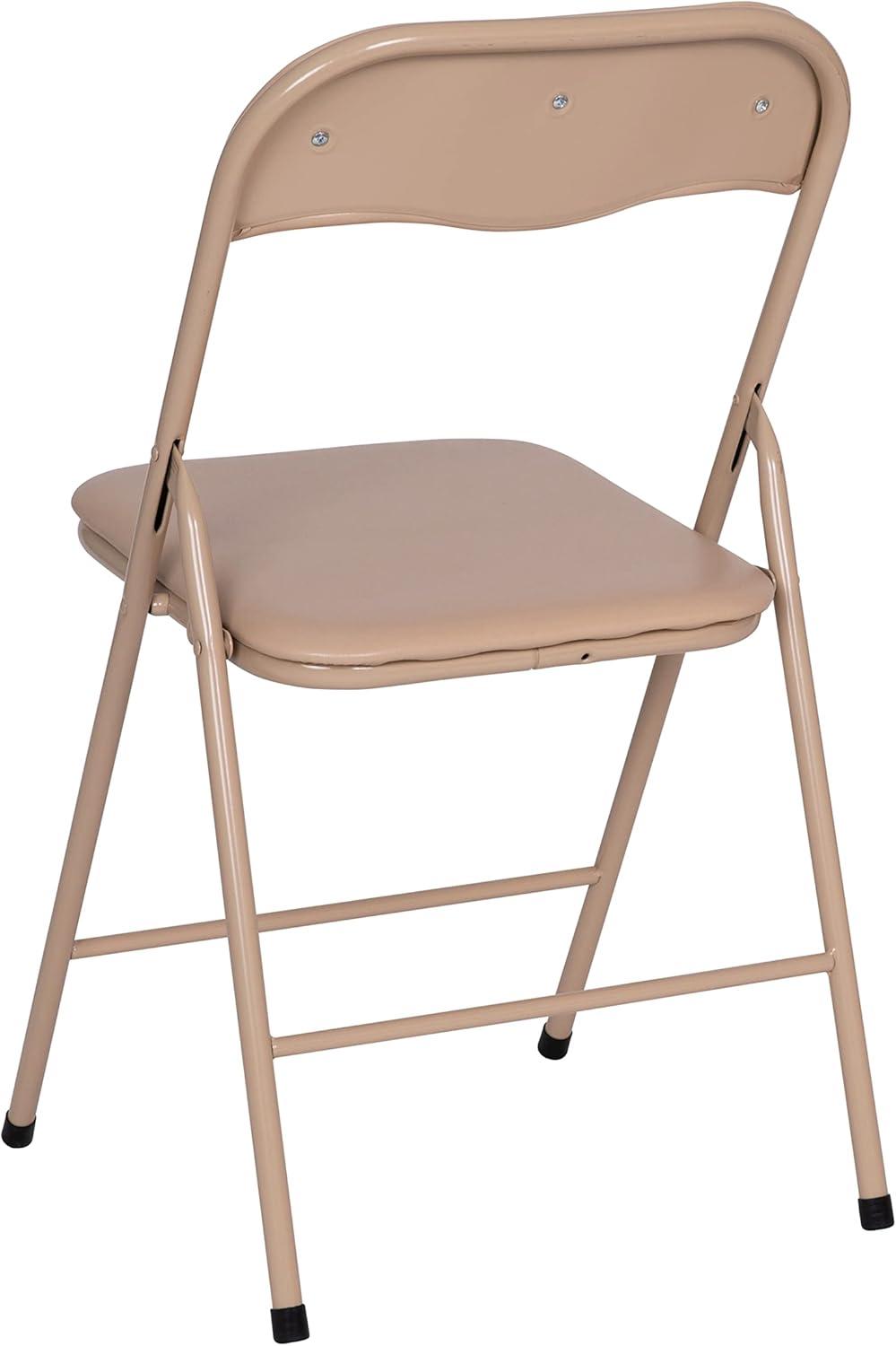 imageFlash Furniture Madison 5Piece Folding Card Table and Chairs Set Portable Event Table and Chairs Set for Indoor and Outdoor Gatherings GrayTan