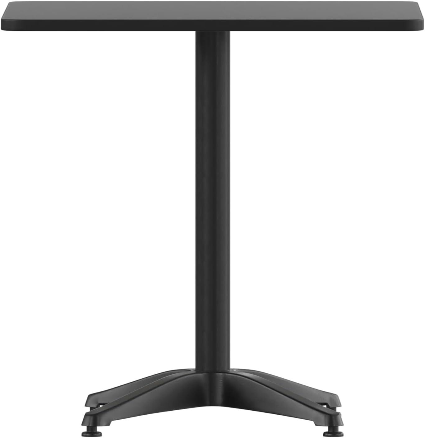 imageFlash Furniture Mellie Commercial Grade 275quot Square Aluminum IndoorOutdoor Table with BaseBlack